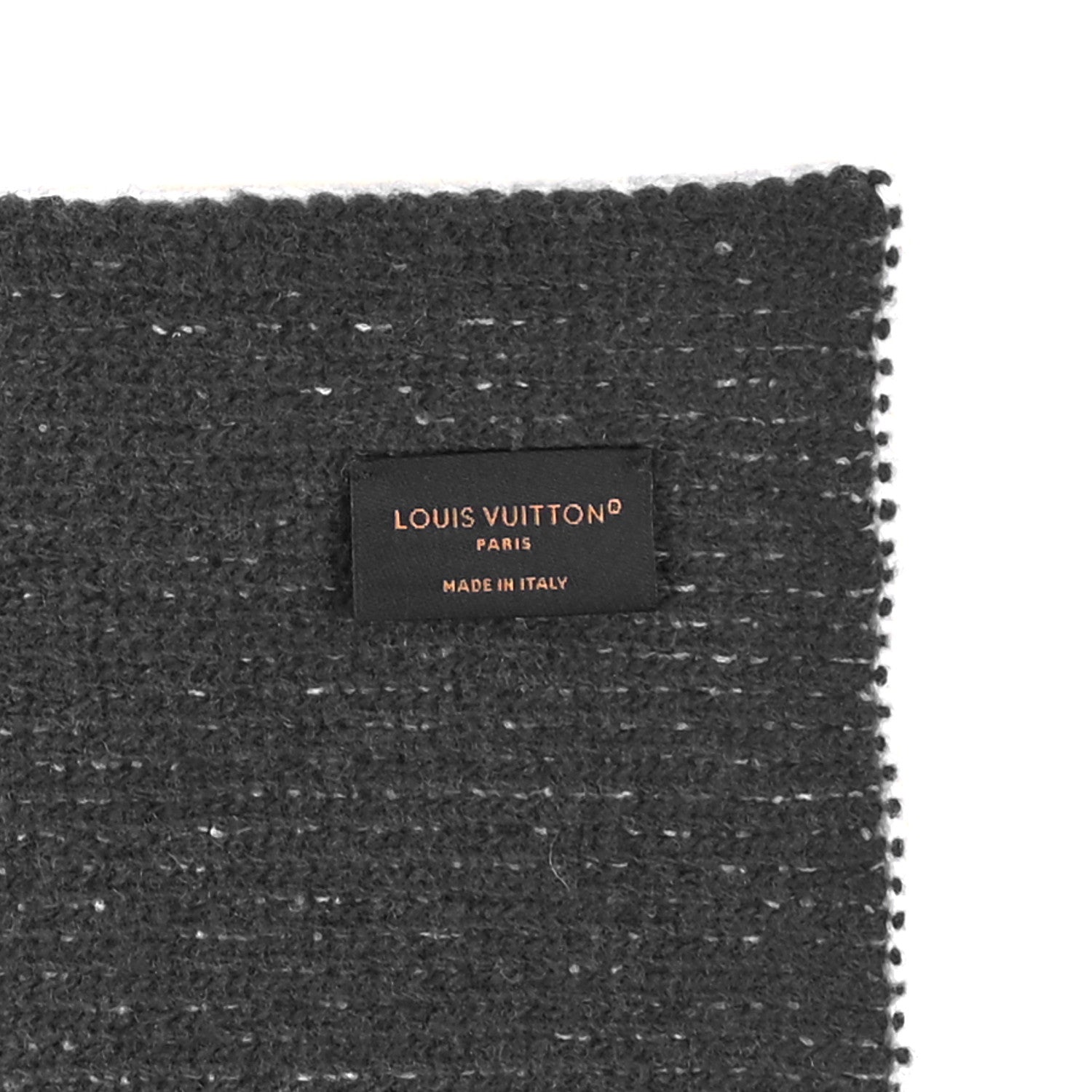 Wool Maille Knit Flight Mode LV Medallion Scarf Blue