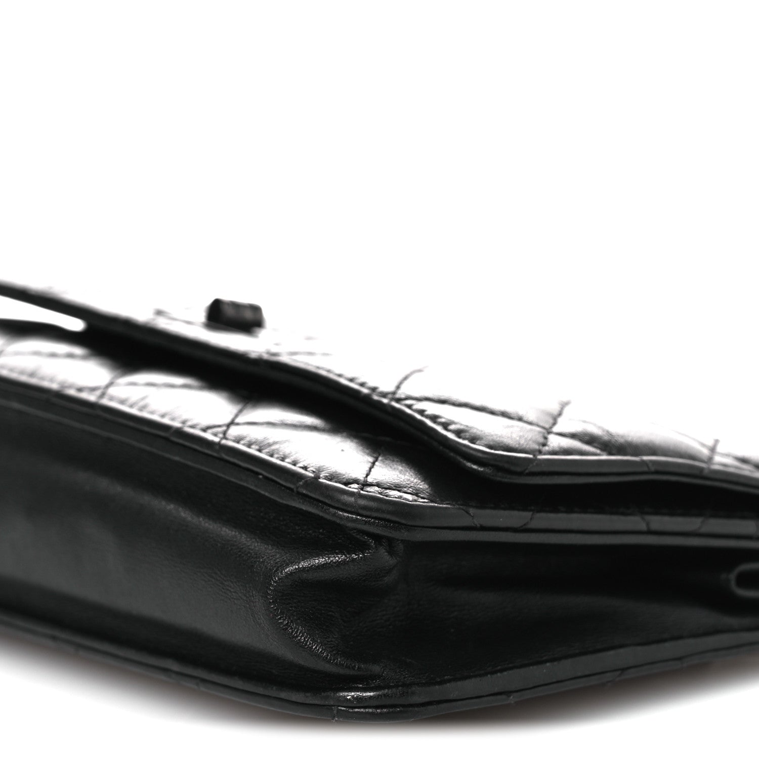 Aged Calfskin Quilted Reissue Wallet On Chain WOC So Black