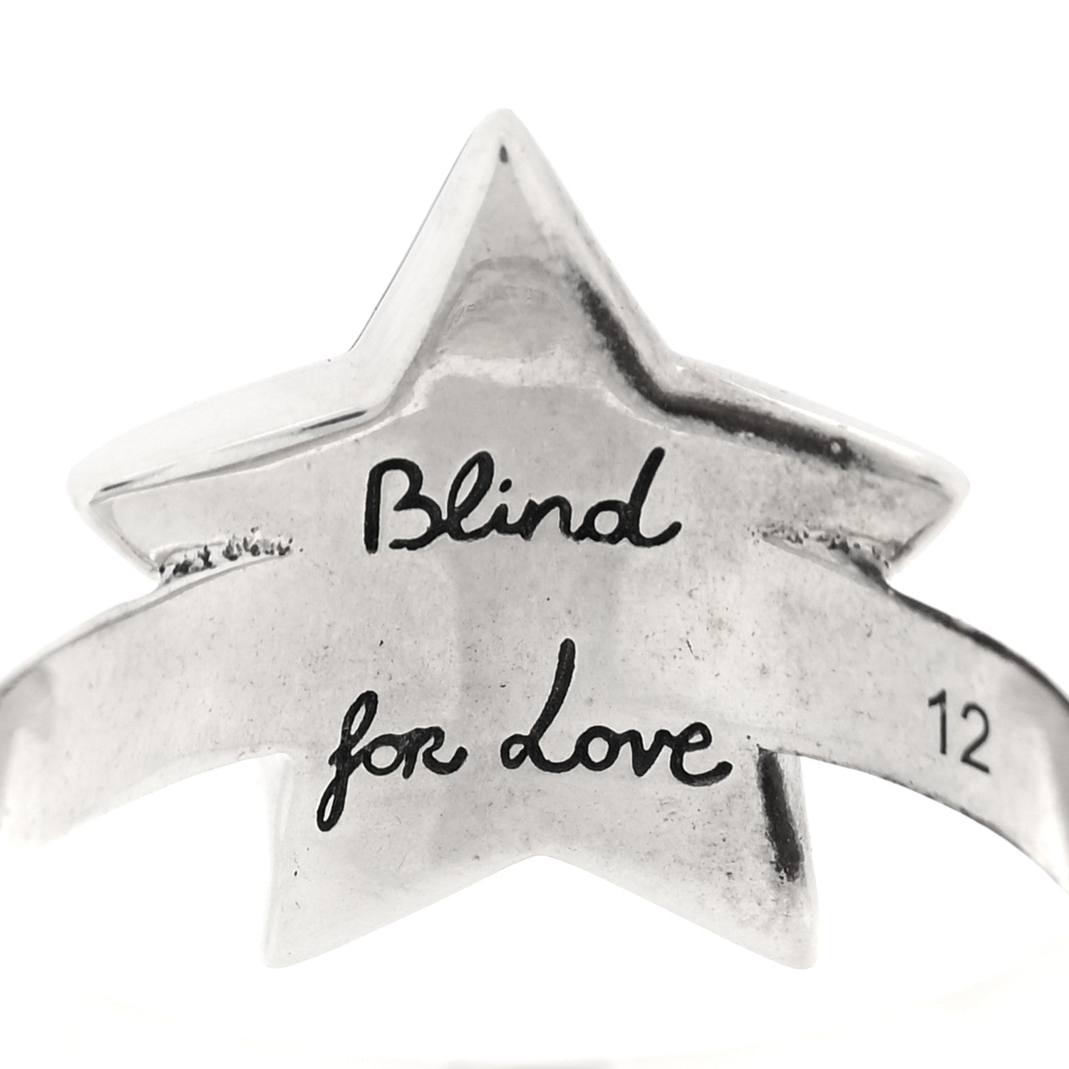 Sterling Silver Blind for Love Star Cat Ring 51 5.75