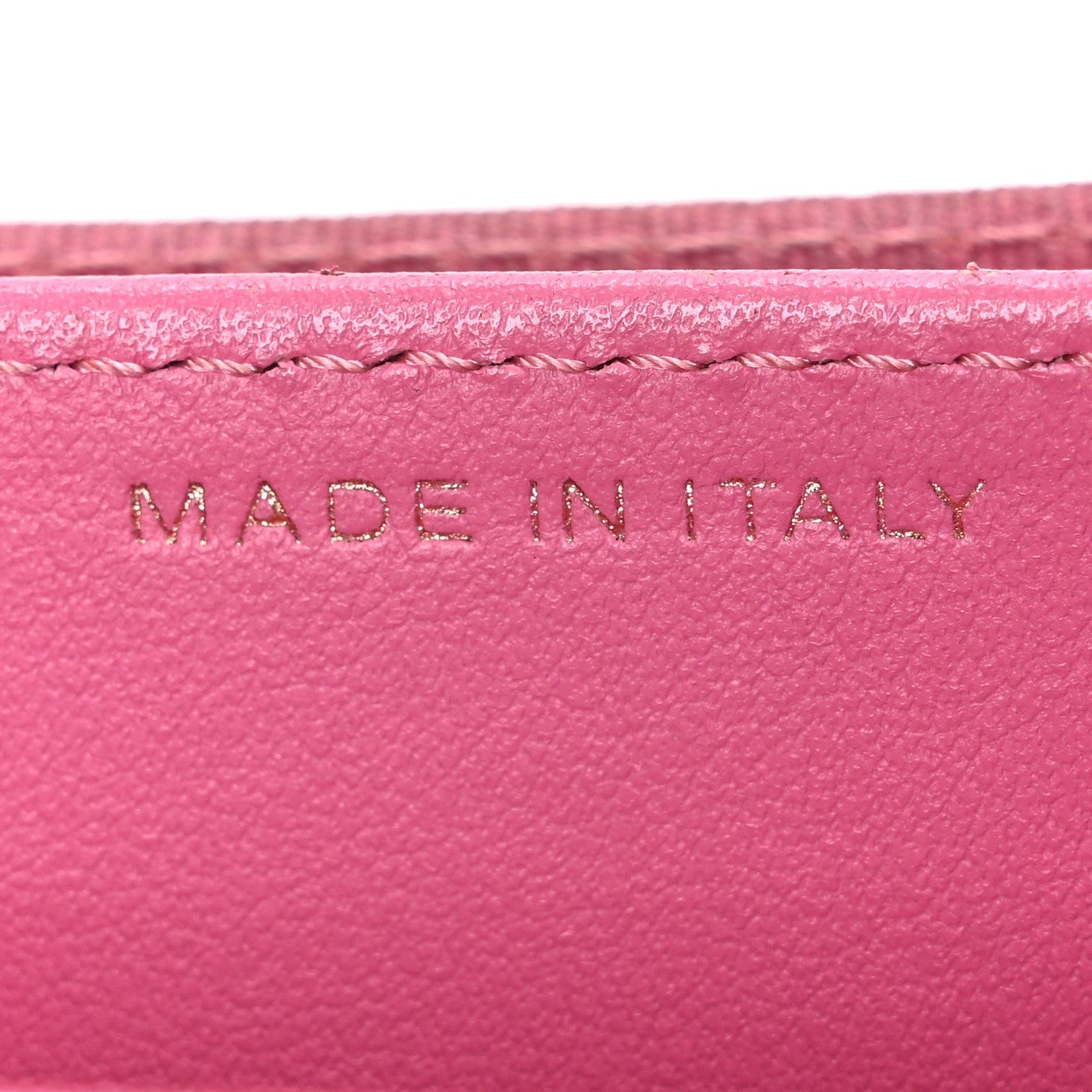 Caviar Quilted Flap Card Holder Wallet Dark Pink