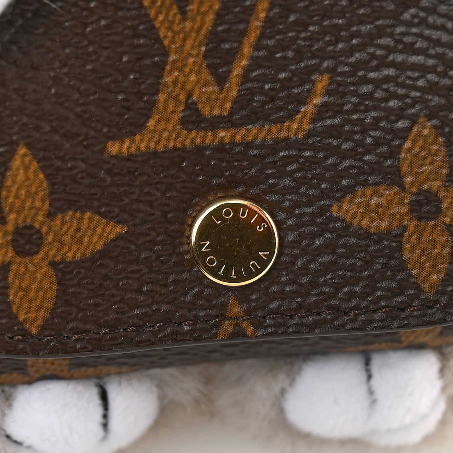 LV Monogram Cute Husky Pouch Earphones Case