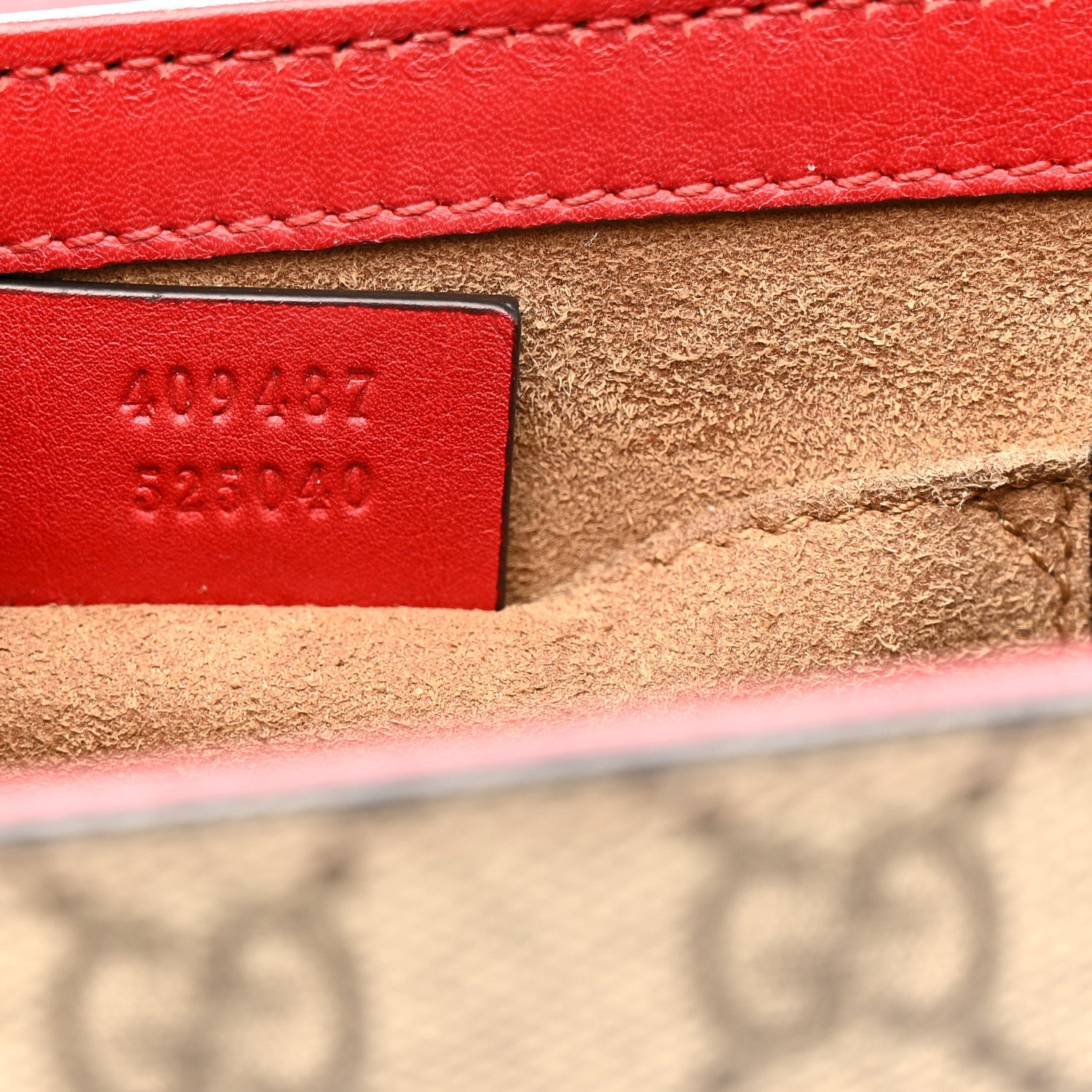 GG Supreme Monogram Calfskin Small Padlock Shoulder Bag Beige Hibiscus Red New Rosette