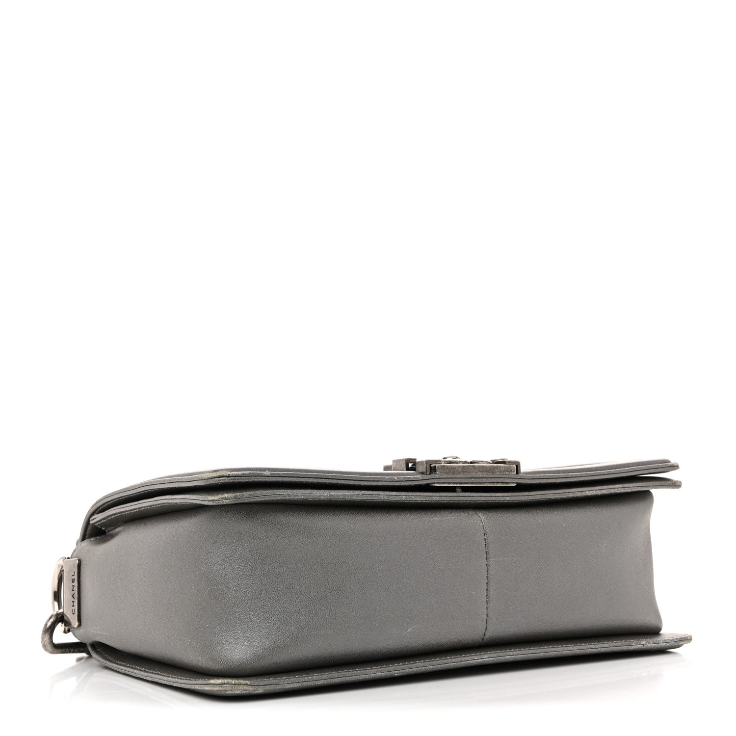 Metallic Lambskin Stingray Quilted Medium Boy Flap Silver