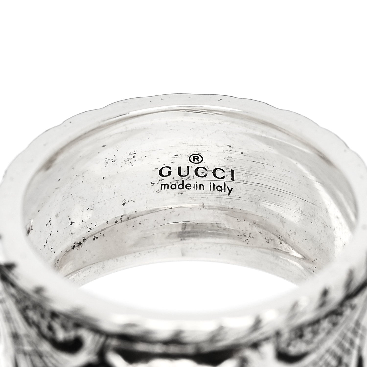 Sterling Silver Thin Feline Band Ring 47 4.25