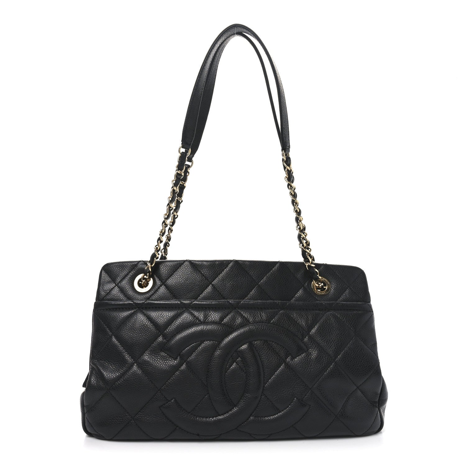 Caviar Quilted Timeless CC Soft Tote Black