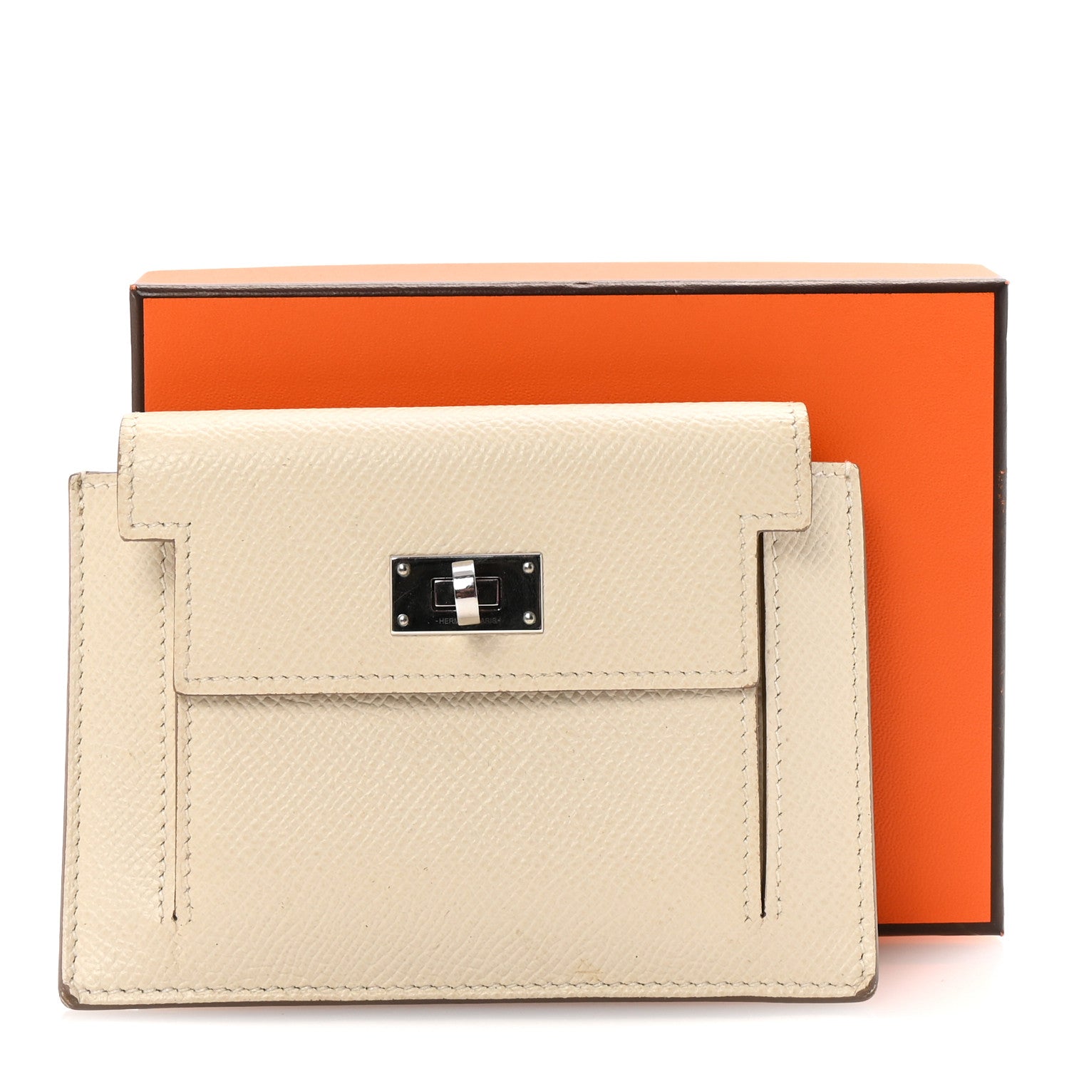 Epsom Kelly Pocket Compact Wallet Craie