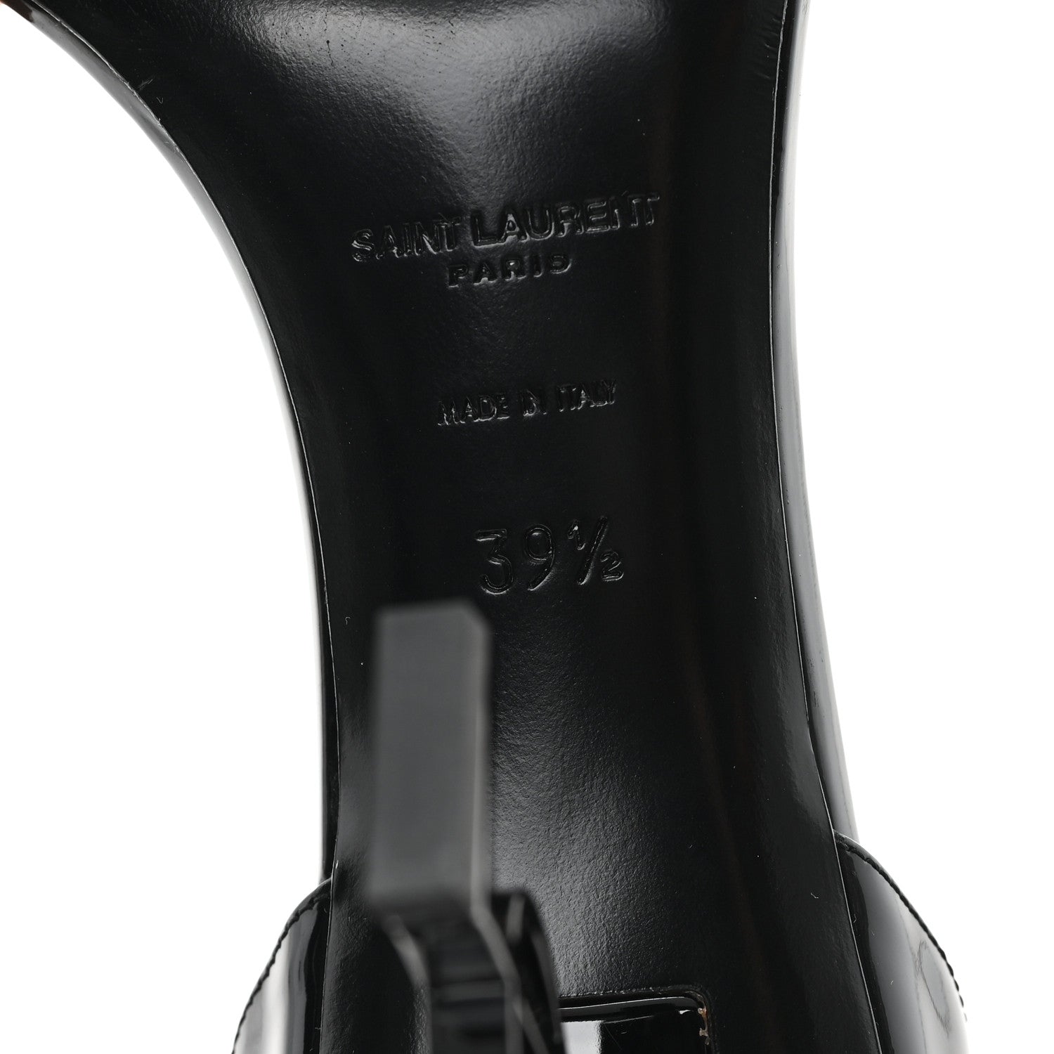 Patent Calfskin Opyum 85 Sandals 39.5 Black