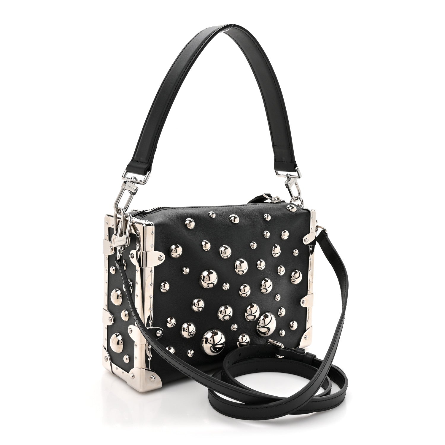 LV X YK Taurillon Brass Metal Dots Side Trunk Black