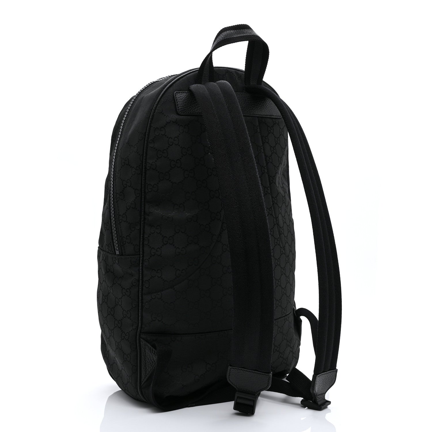 Nylon Monogram Slim Backpack Black