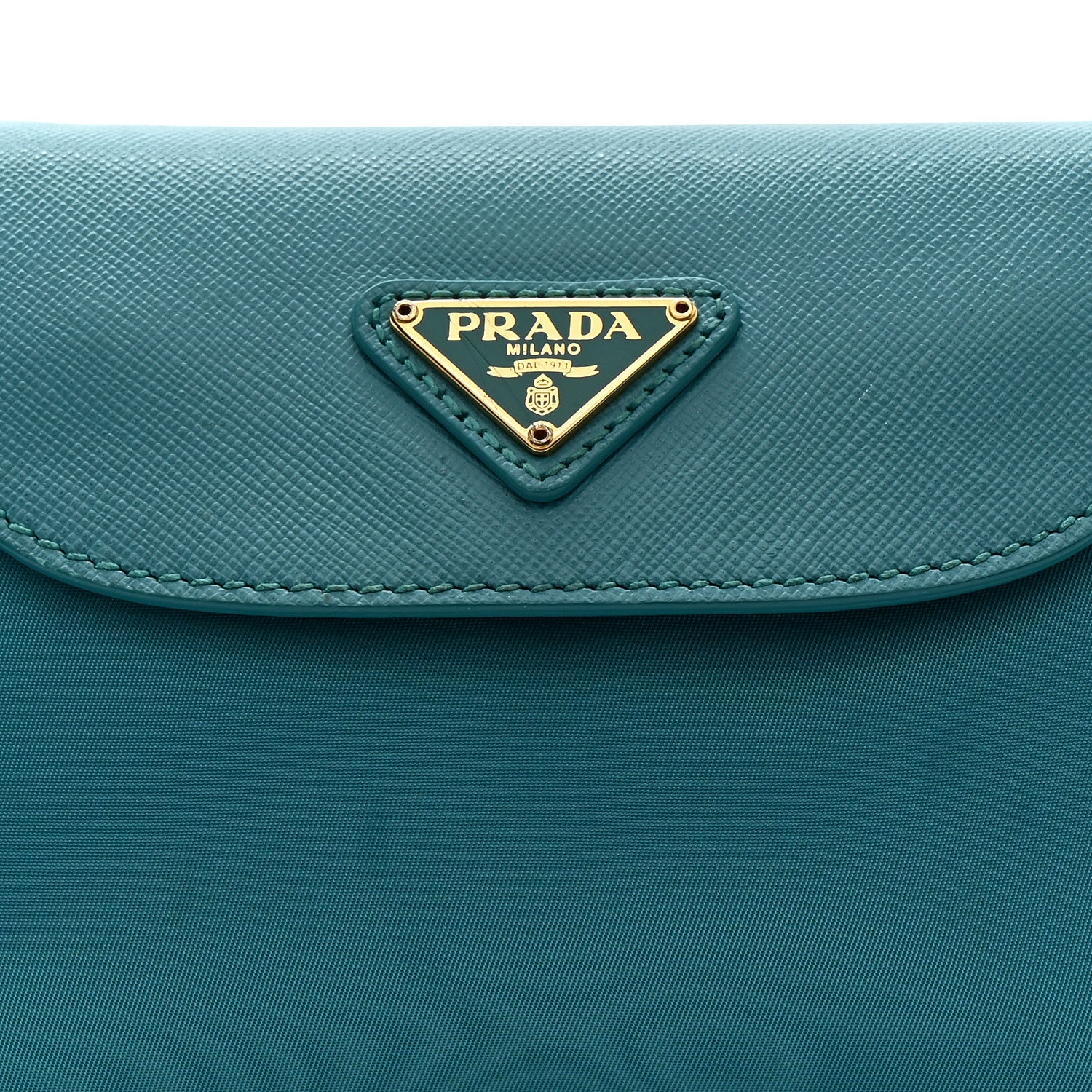 Tessuto Nylon Saffiano Crossbody Bag Turchese