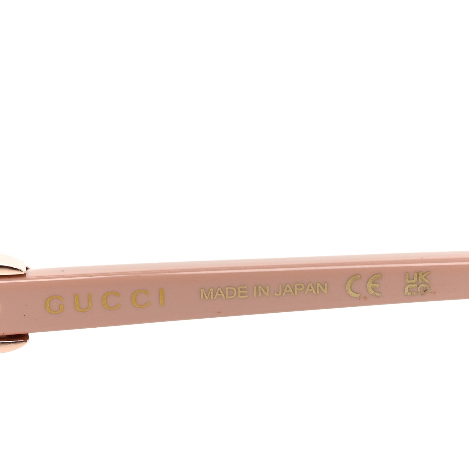 Metal Acetate Rectangular Frame Sunglasses GG1593S Rose Gold Pink