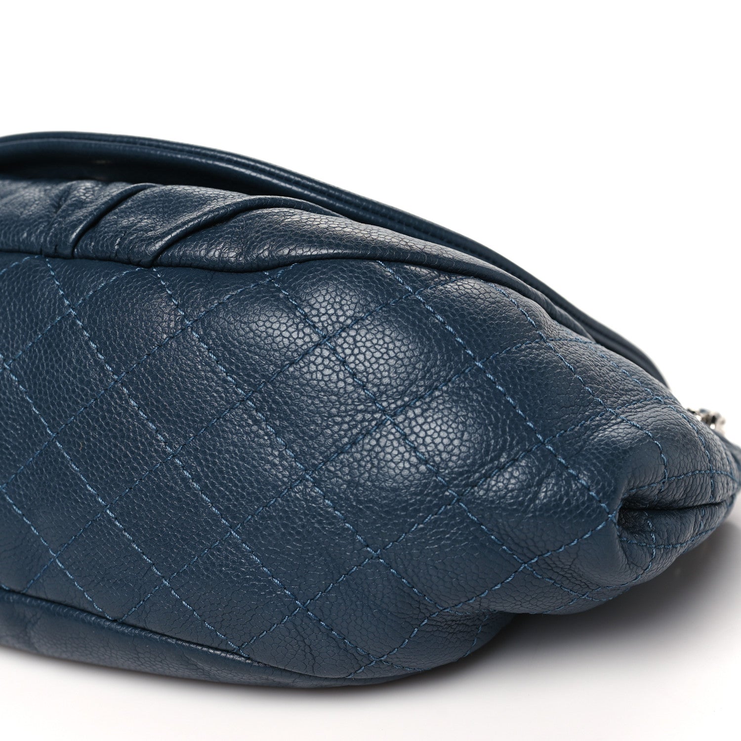 Caviar Large Half Moon Flap Navy