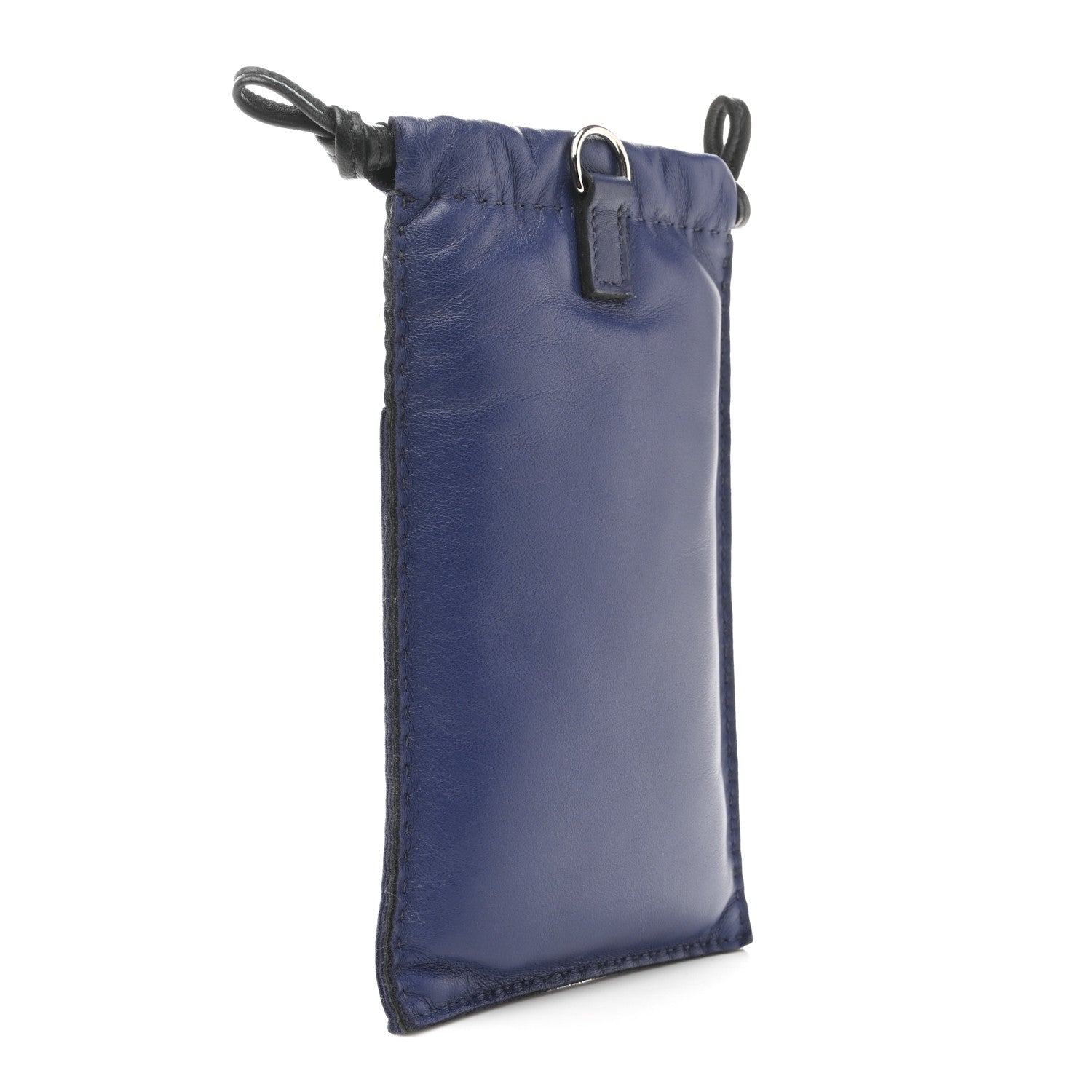 Milo Lambskin Swift Pilo Phone Case Bleu Saphir Black