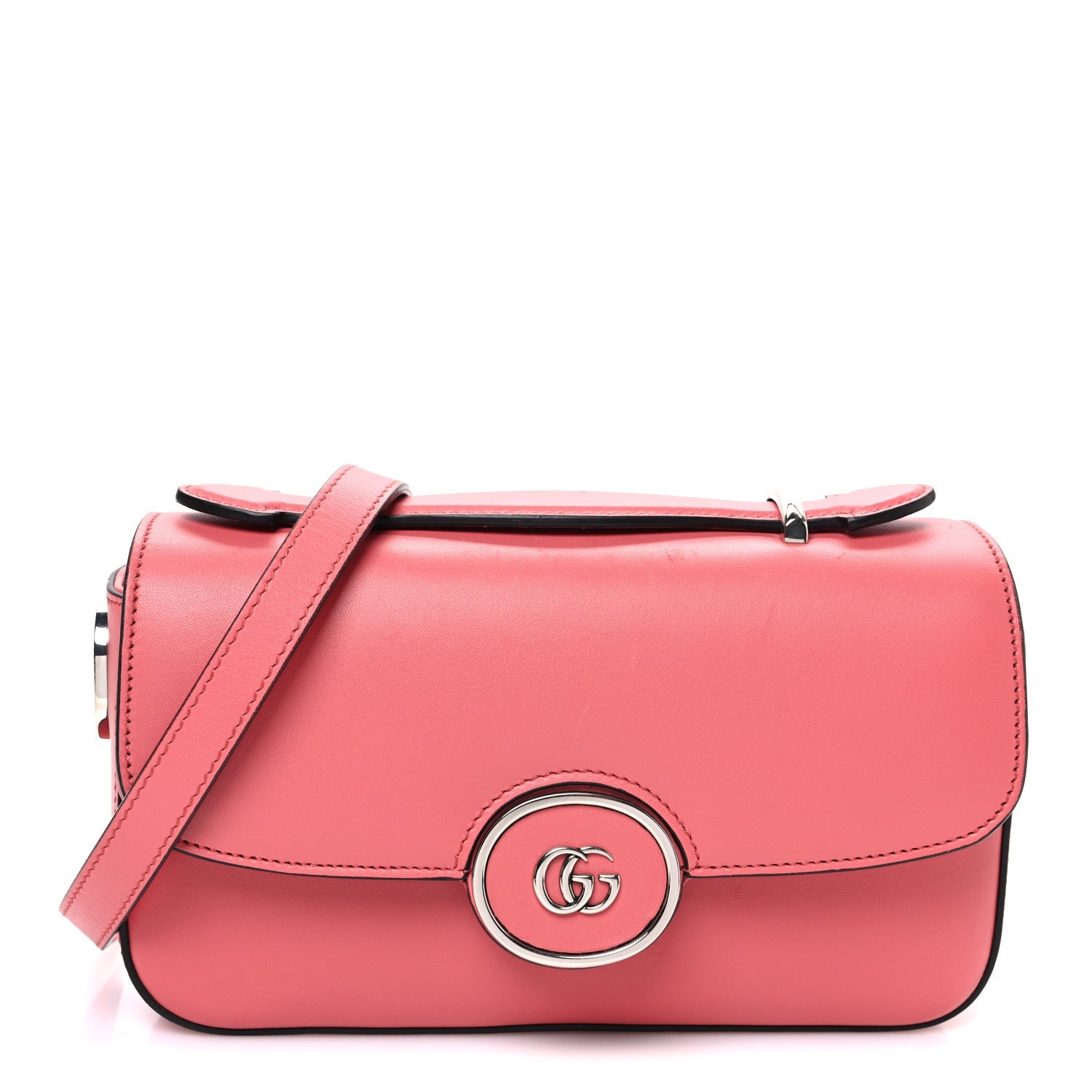 Senna Calfskin Petite GG Top Handle Shoulder Bag Pink