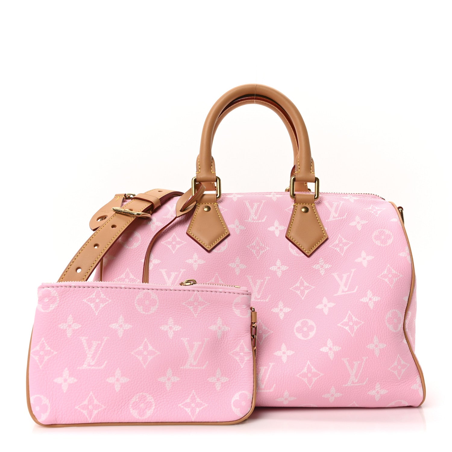 Calfskin Monogram Speedy P9 Bandouliere 30 Candy