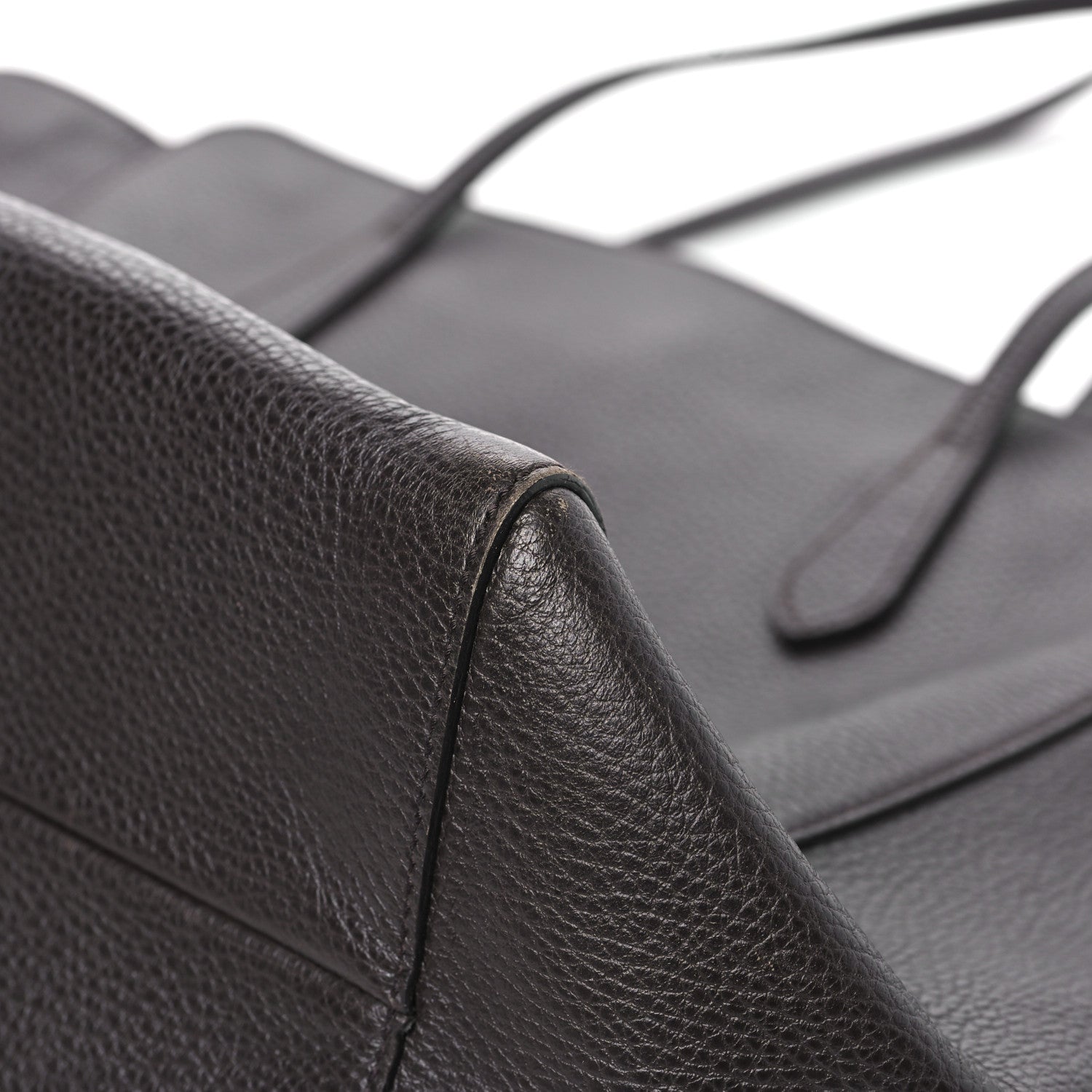 Dollar Calfskin Interlocking G Tote Dark Brown