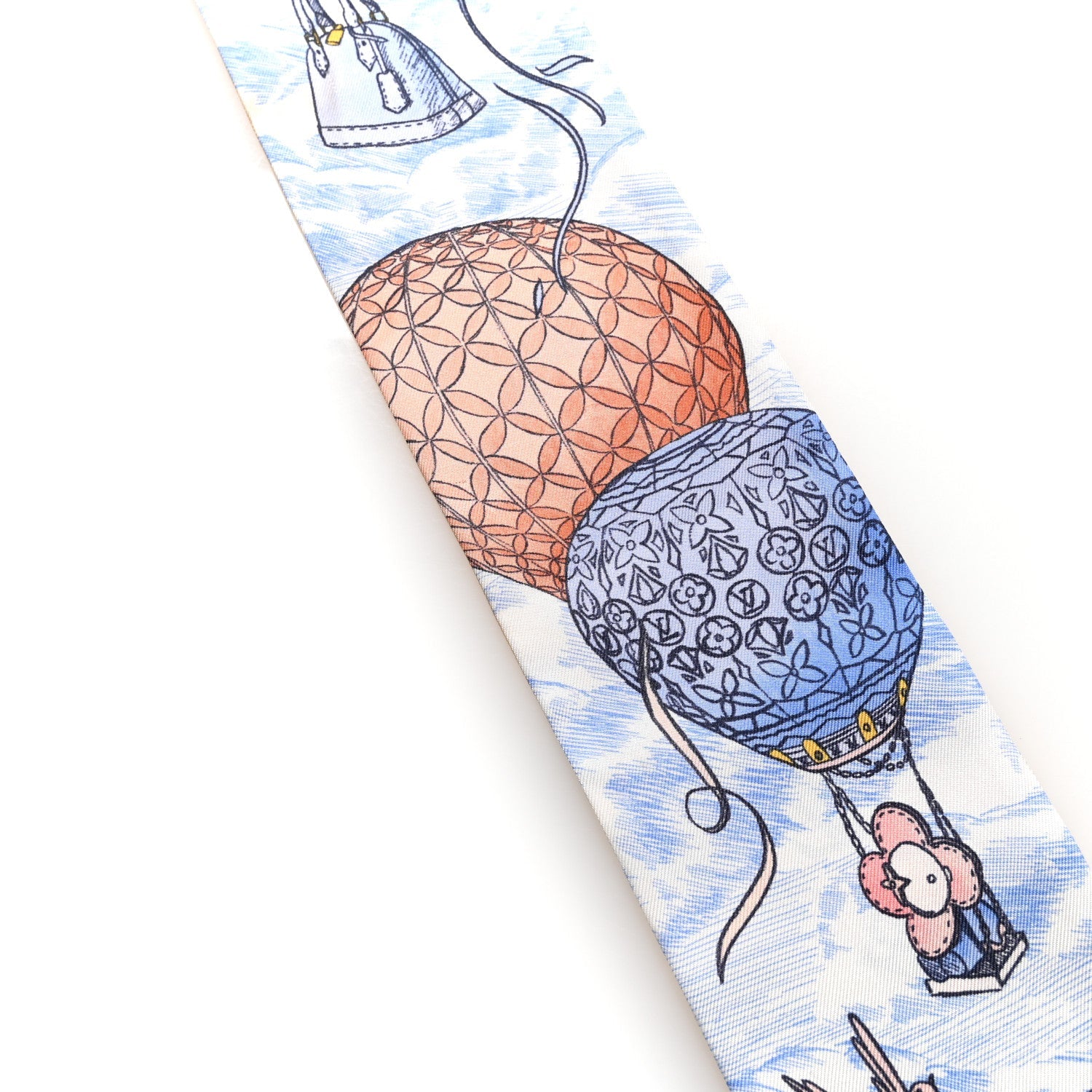 Silk Monogram Up And Away Bandeau Light Blue