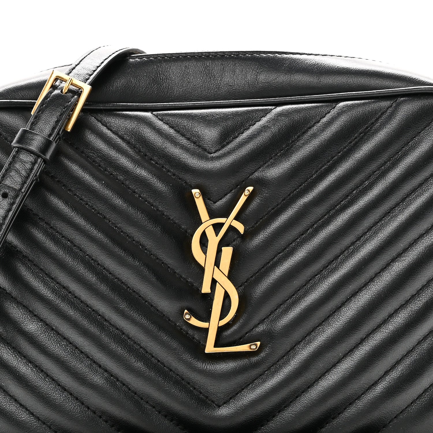 Calfskin Matelasse Monogram Lou Camera Bag Black