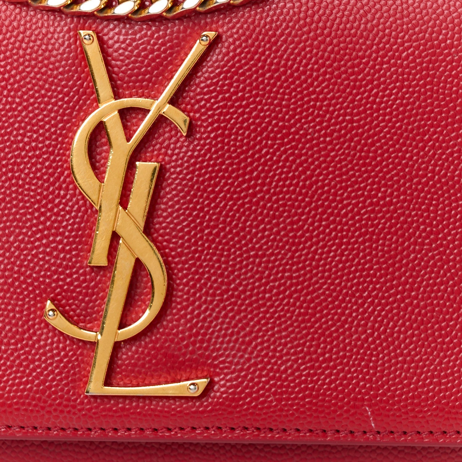 Grain De Poudre Small Monogram Kate Satchel Red
