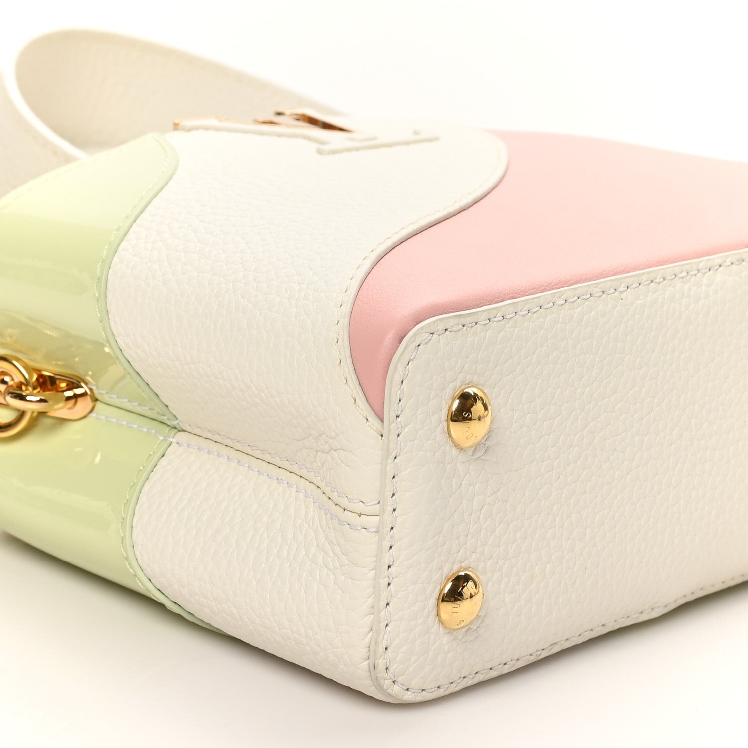 Taurillon Calfskin Patent Gelato Mini Capucines Fraise Pink