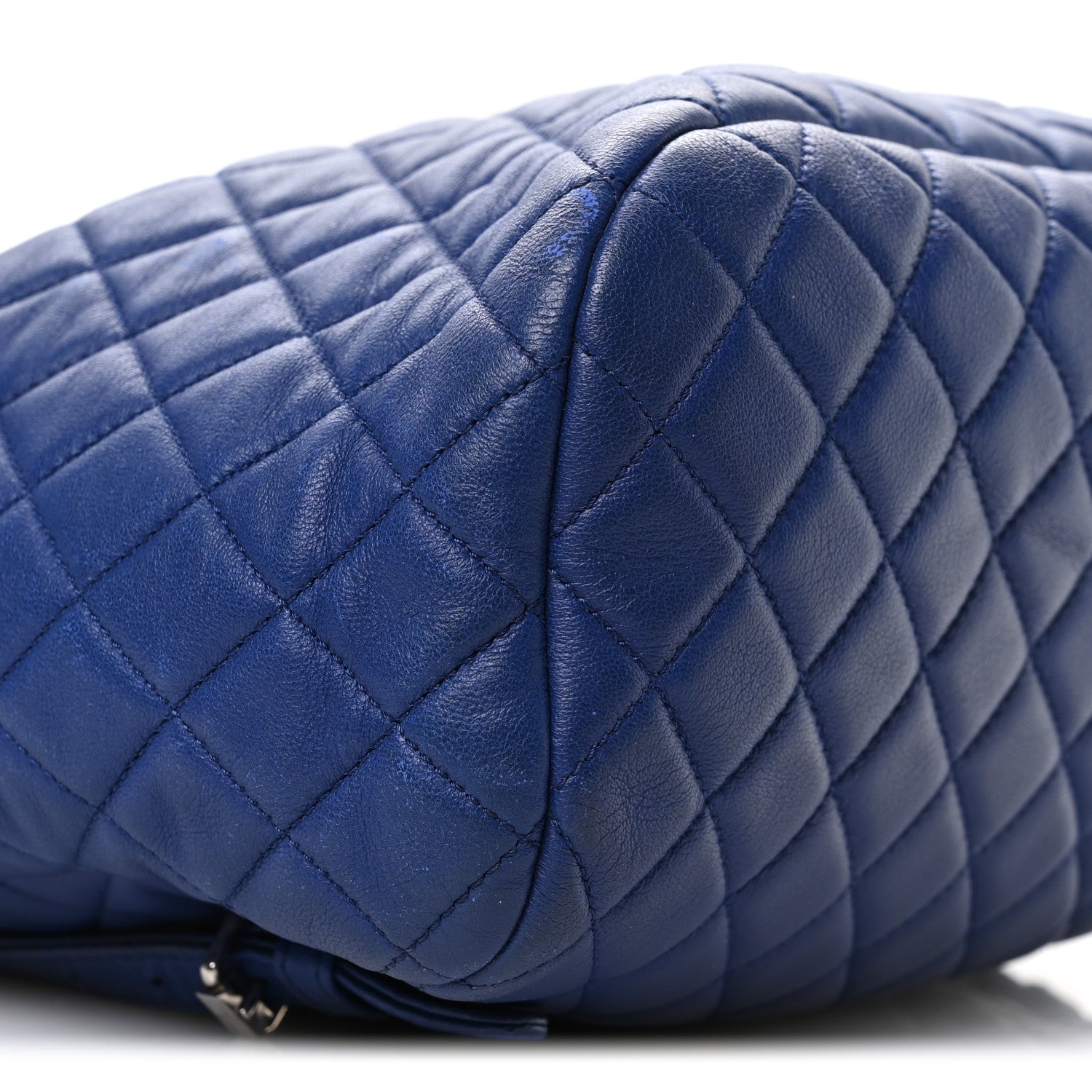 Lambskin Quilted Large Urban Spirit Backpack Blue