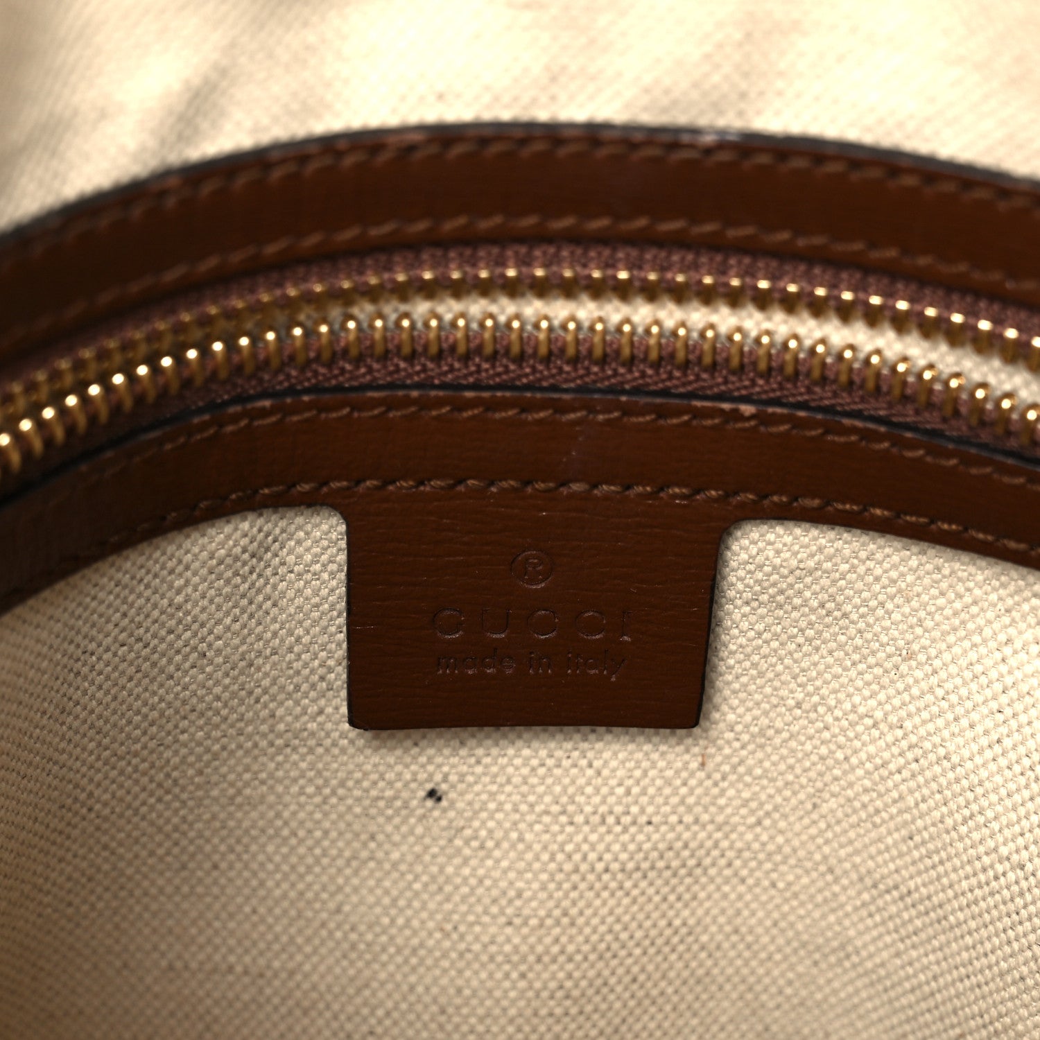 GG Supreme Monogram Azalea Calfskin Small Horsebit 1955 Top Handle Bag Beige Ebony Brown Sugar