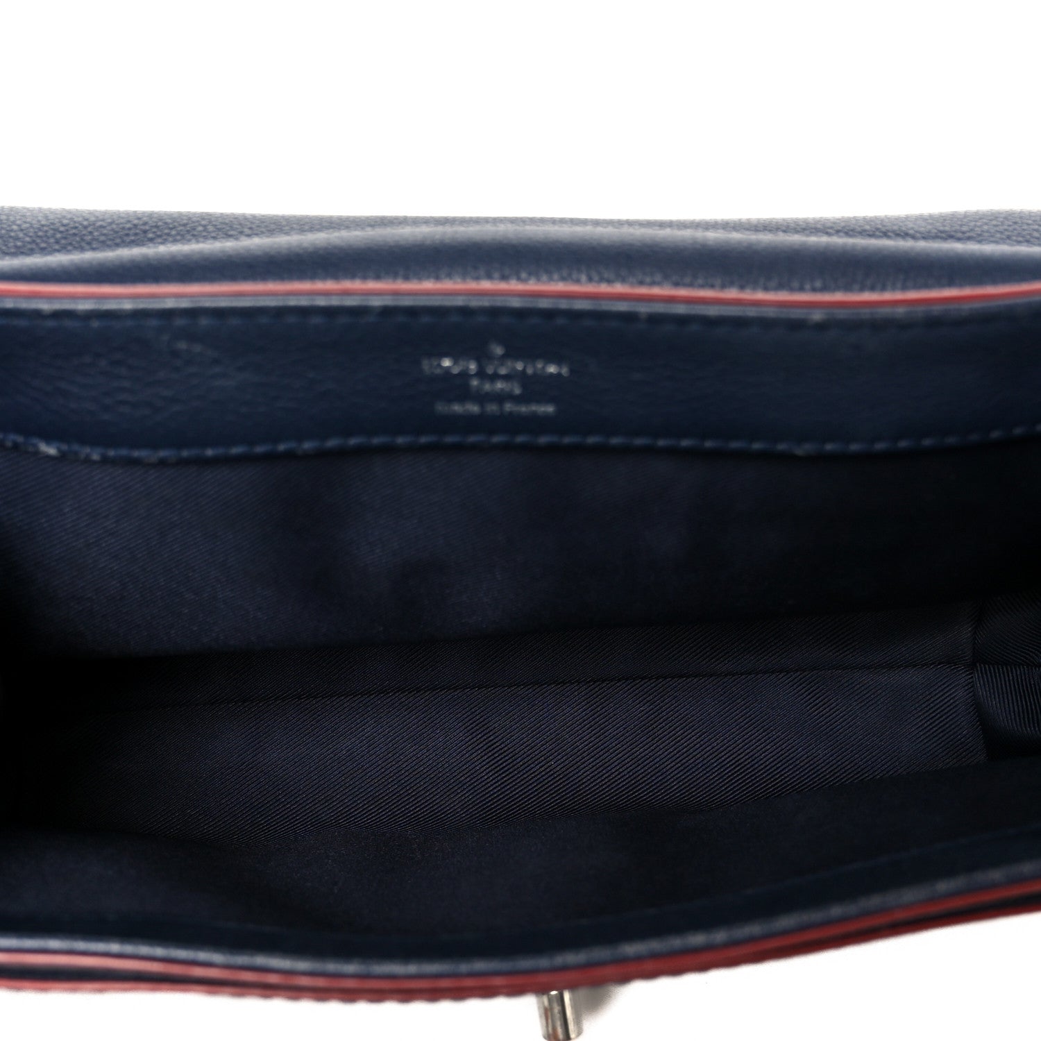 Calfskin Lockme II Chain Bag BB Marine Rouge