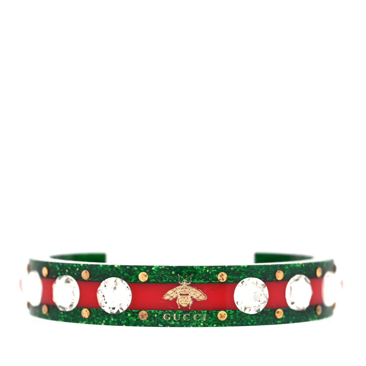 Crystal Web Cuff 16 Green Red Green Red