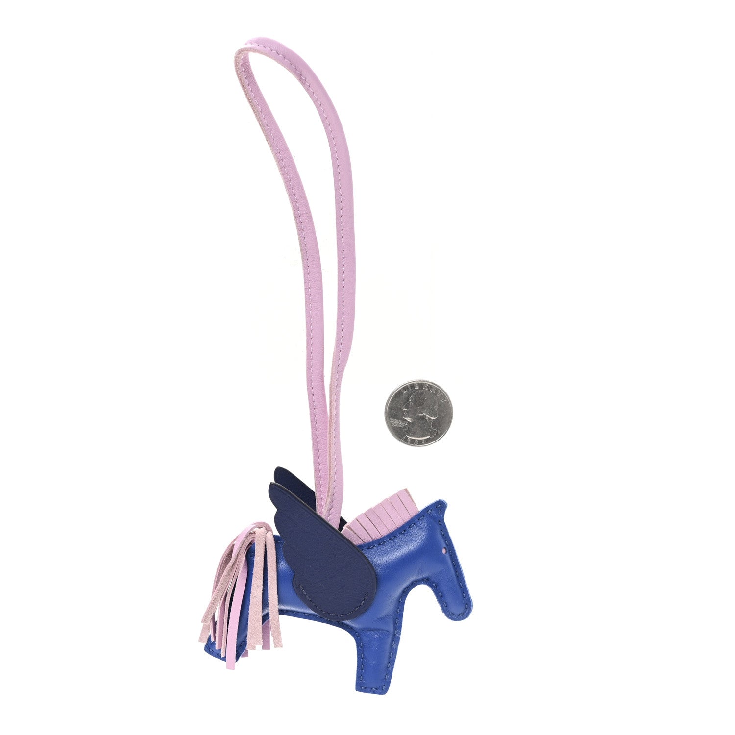 Milo Lambskin Grigri Rodeo Pegase Horse Bag Charm PM PM Bleu France Mauve Sylvestre Bleu Saphir