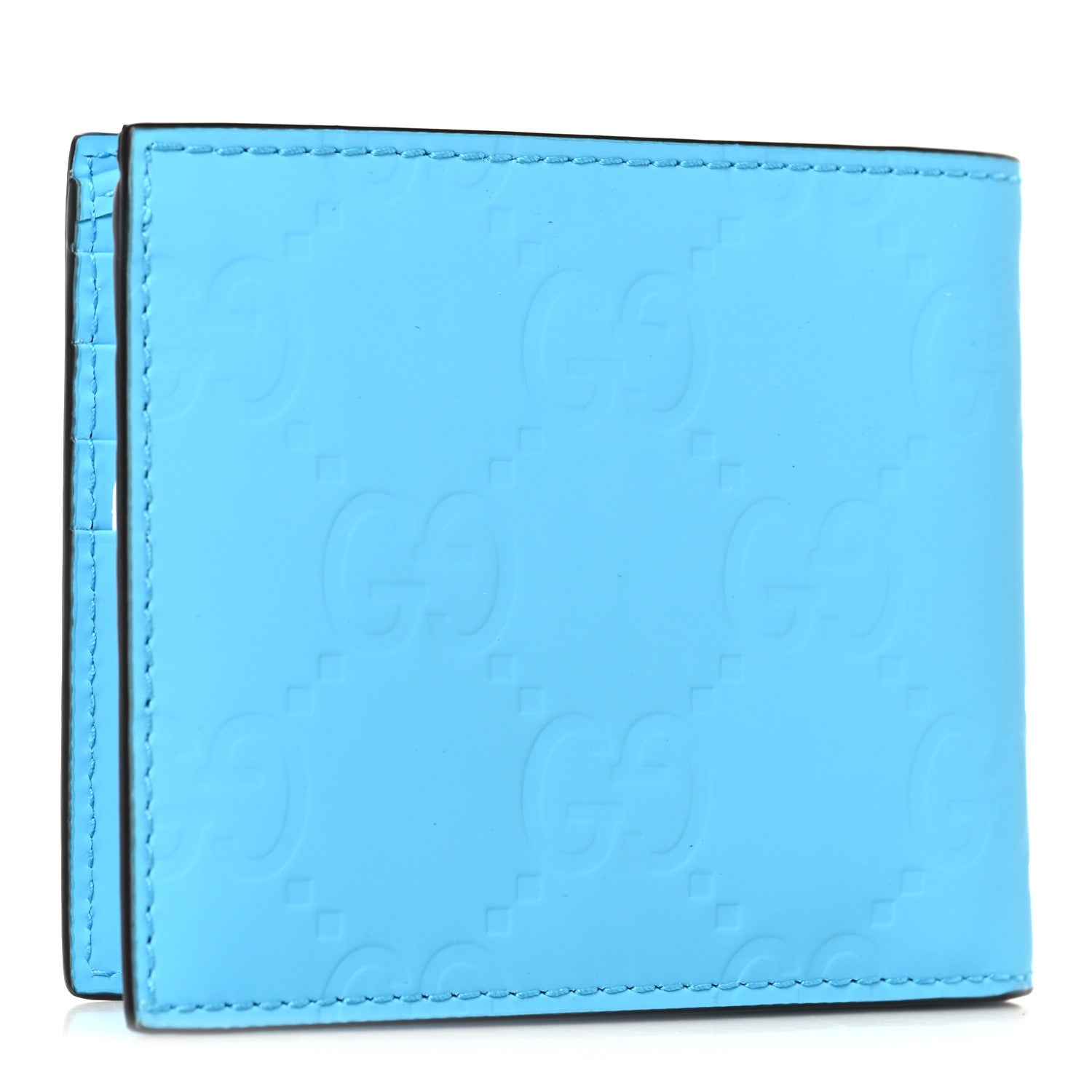 Rubber Effect GG Embossed Bi-Fold Wallet Bright Splash