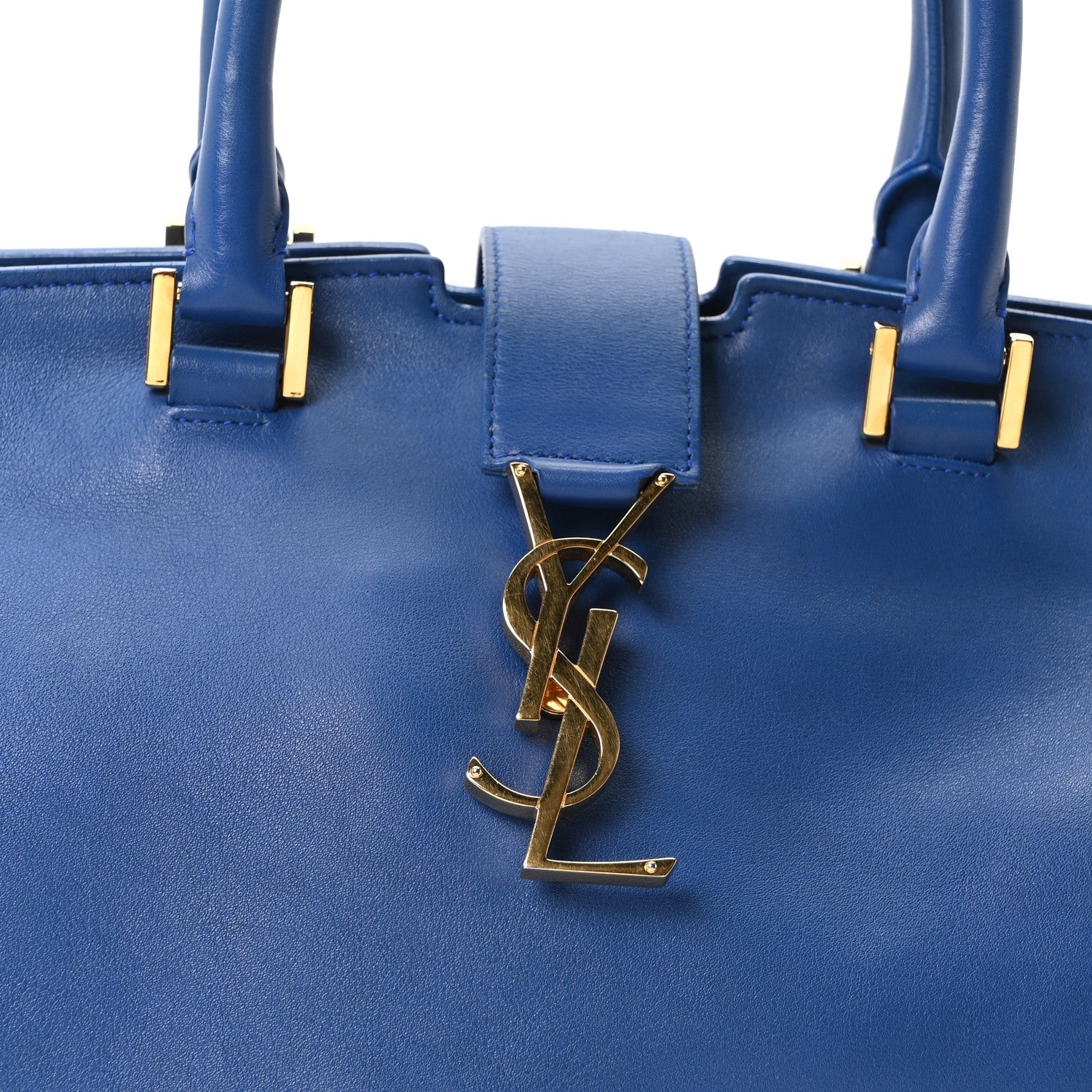 Calfskin Medium Monogram Cabas Blue Majorelle