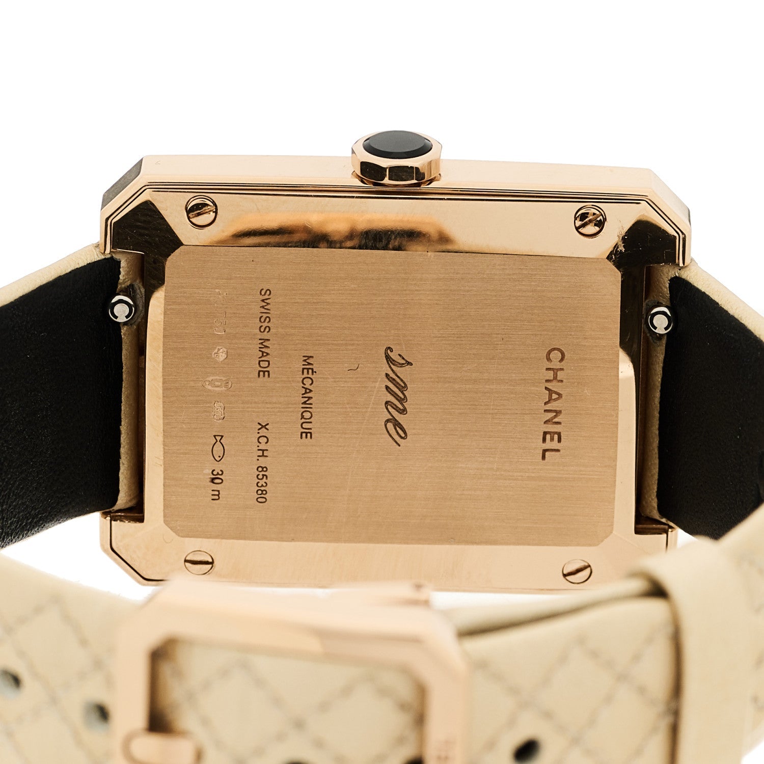 18K Beige Gold Calfskin 29mm Boy-Friend Manual Winding Watch Silver