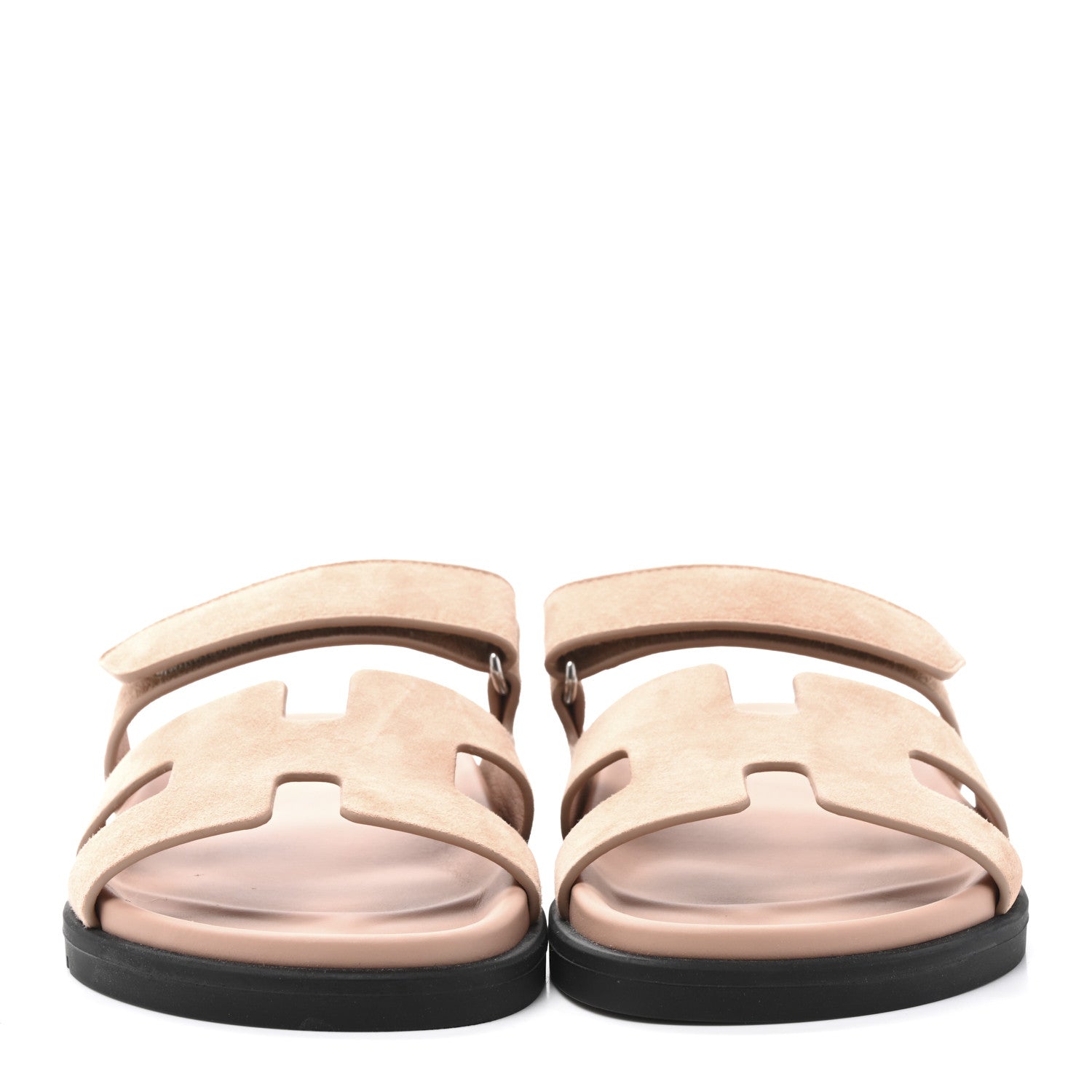 Suede Goatskin Womens Chypre Sandals 36 Nude