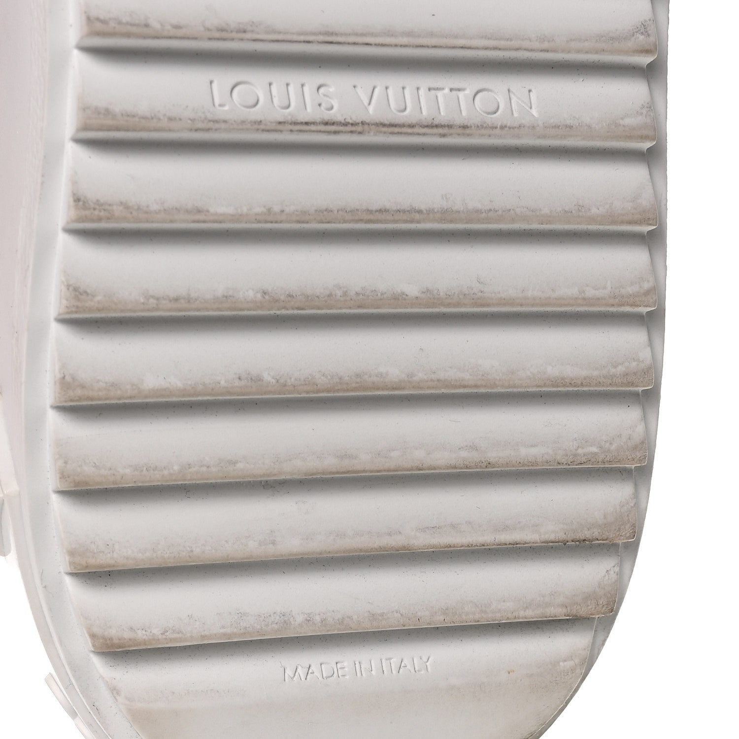 LV X YK Calfskin Printed Infinity Dots Time Out Sneakers 38.5 White