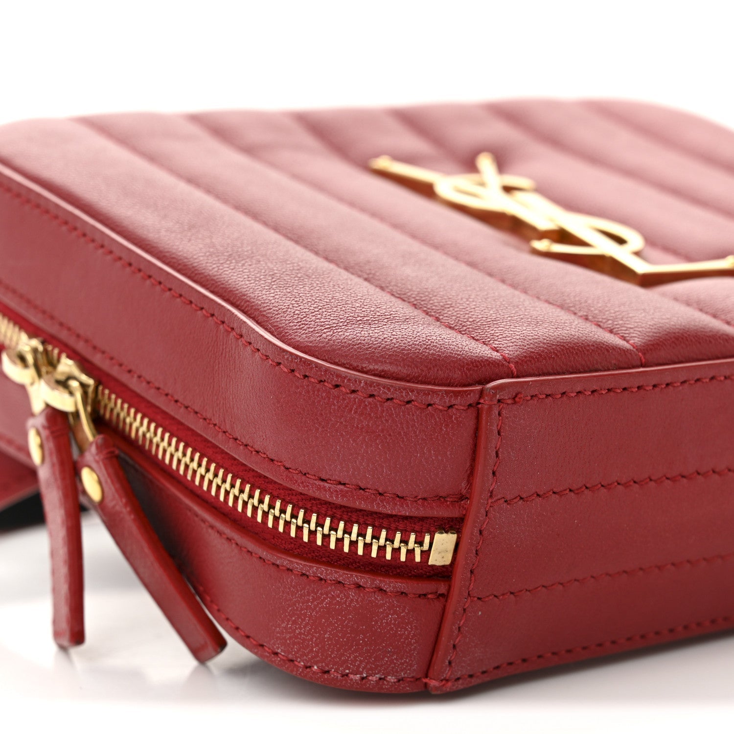 Lambskin Matelasse Vicky Monogram Belt Bag Eros Red