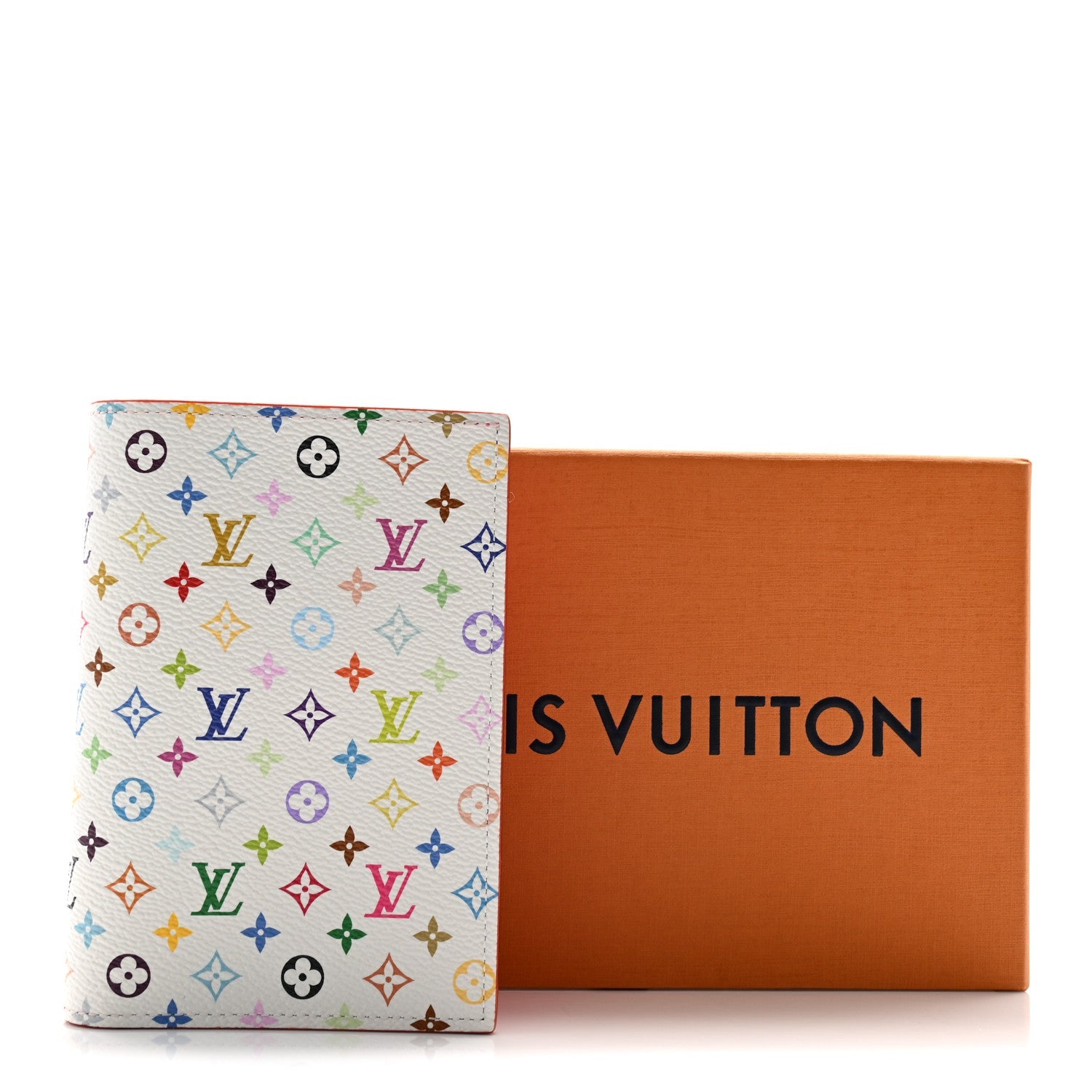 LV X TM Monogram Multicolor Passport Cover White