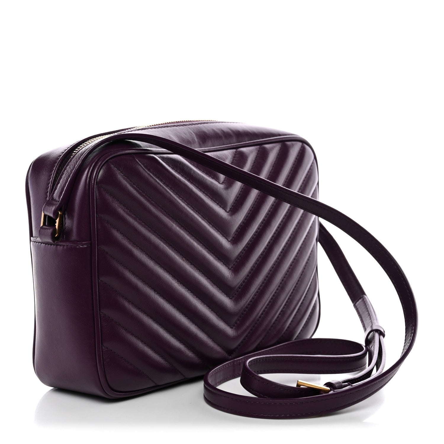 Calfskin Matelasse Monogram Lou Camera Bag Purple