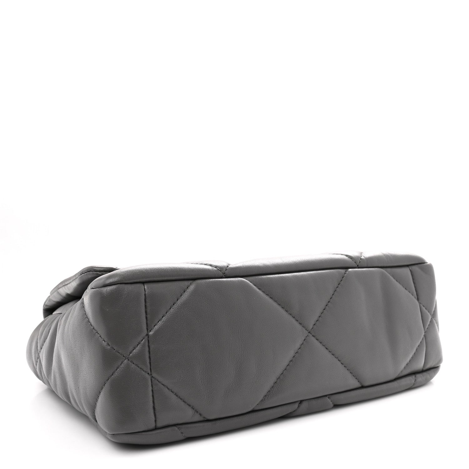 Lambskin Quilted Medium Chanel 19 Flap Dark Grey