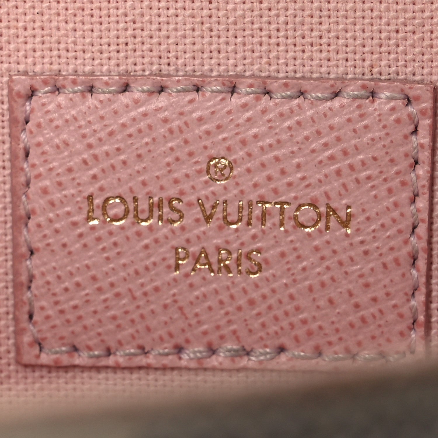 Damier Azur Pochette Felicie Chain Wallet Rose Ballerine