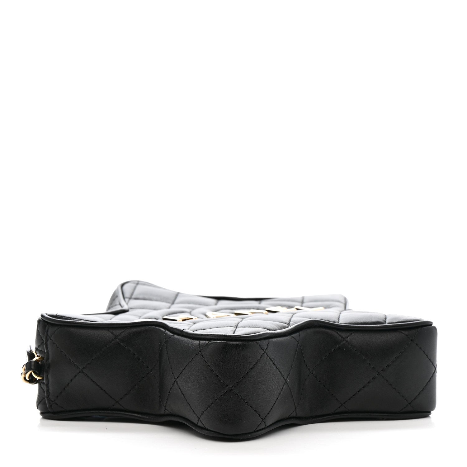 Lambskin Quilted Walk of Fame Star Bag Black