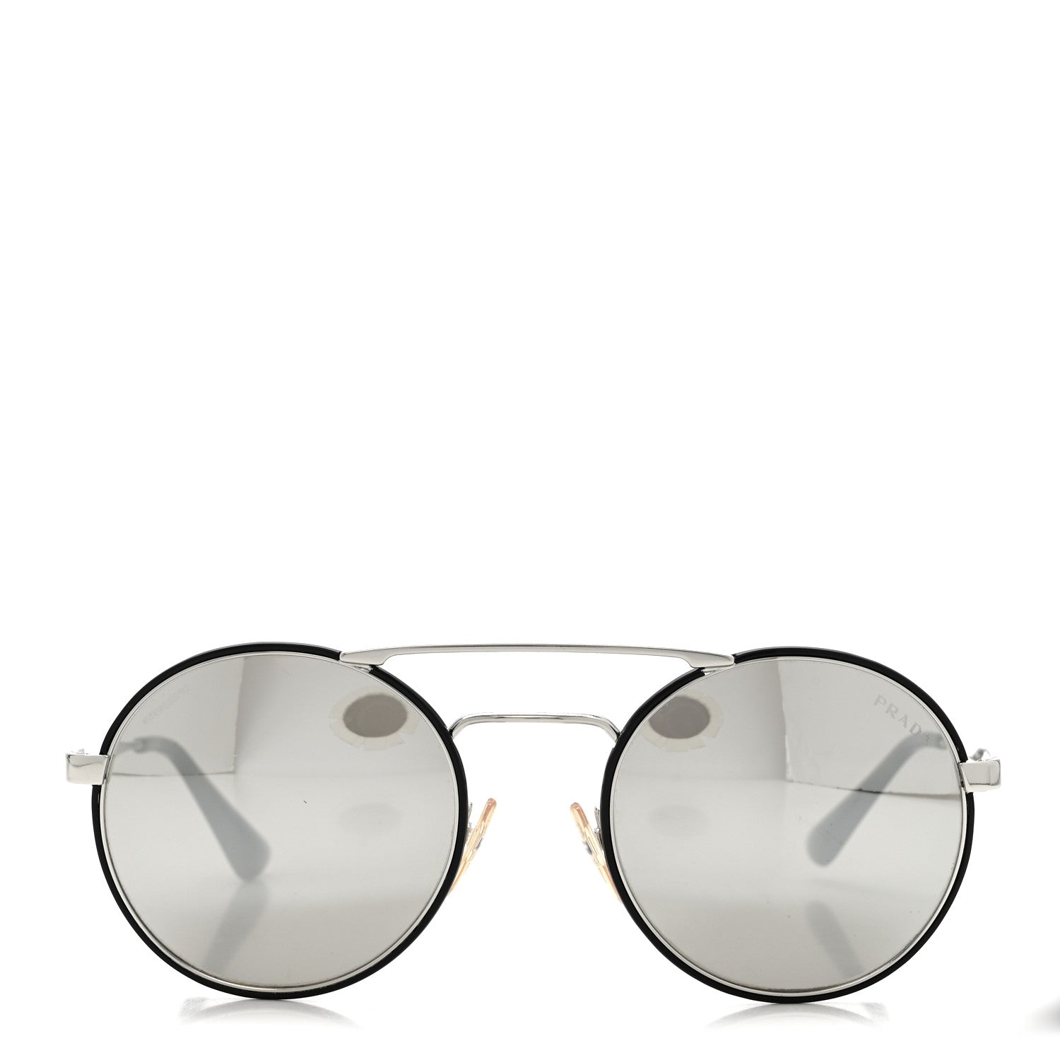 Round Sunglasses SPR 51S Black Silver