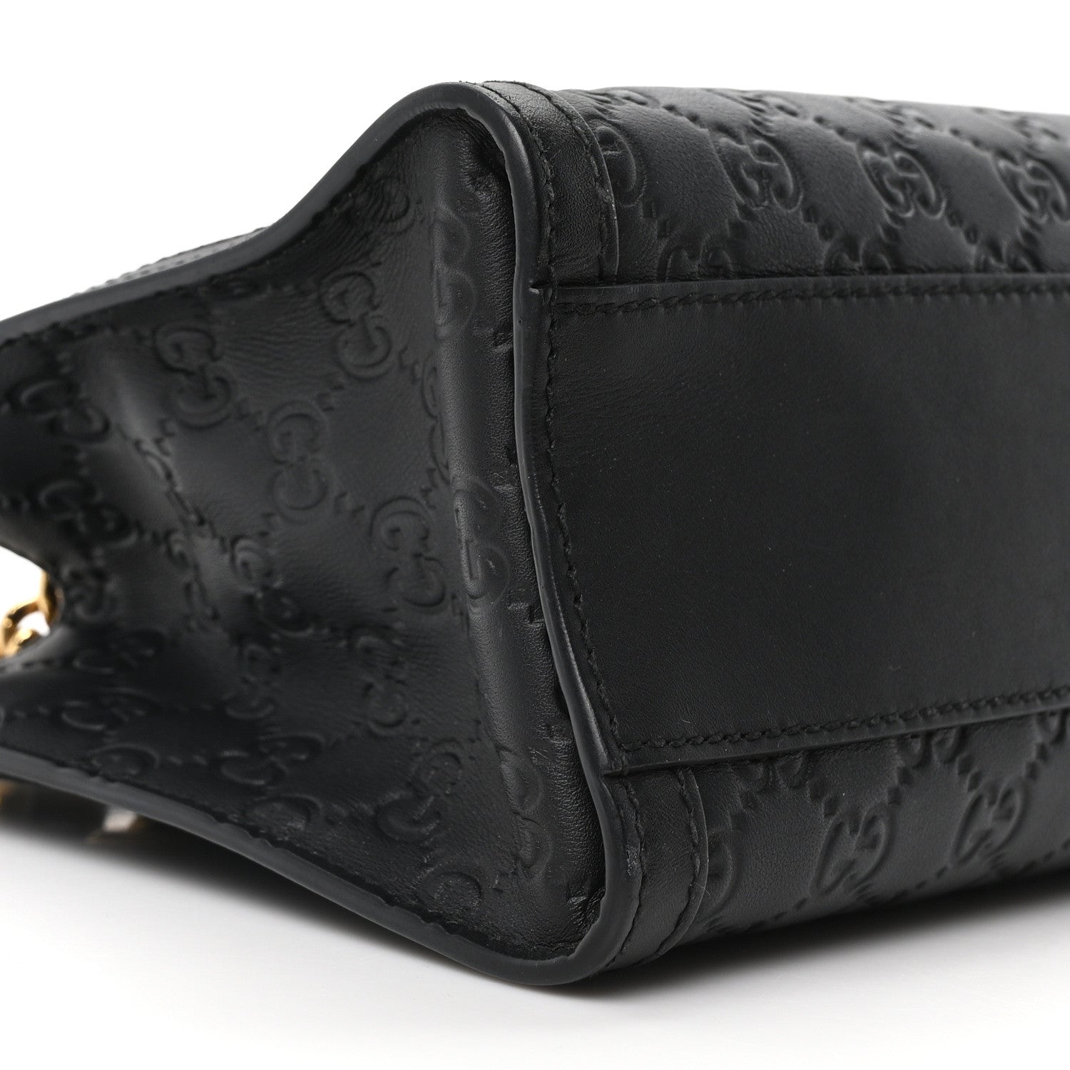 Guccissima Small Padlock Tote Black
