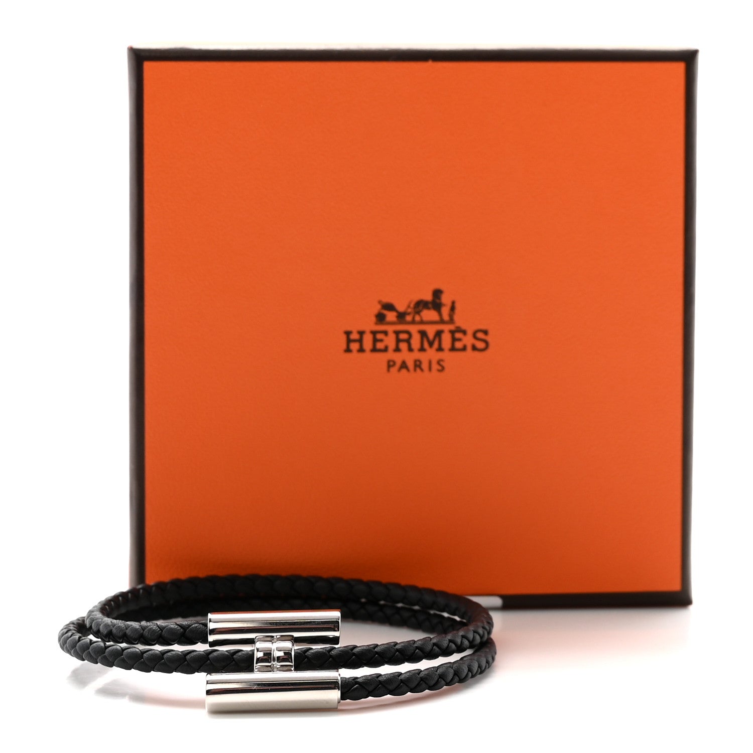 Swift Double Wrap Cord Tournis Tresse Bracelet Black