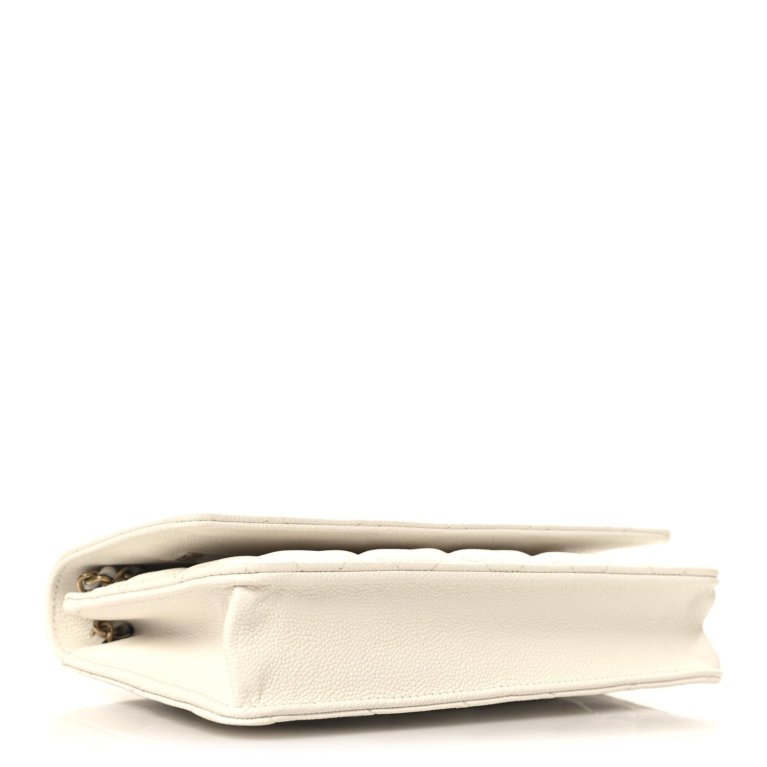 Caviar Quilted Wallet On Chain WOC White