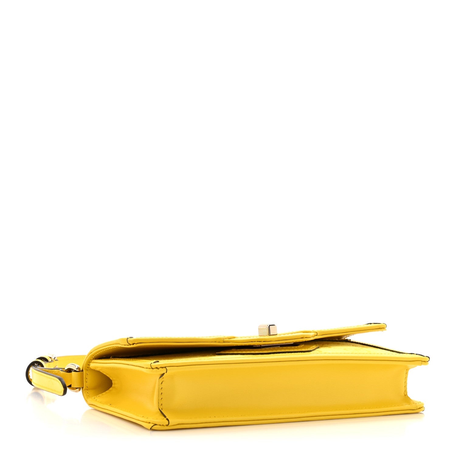 GG Monogram Scratch Lux Calfskin Mini Luce Shoulder Bag Yellow