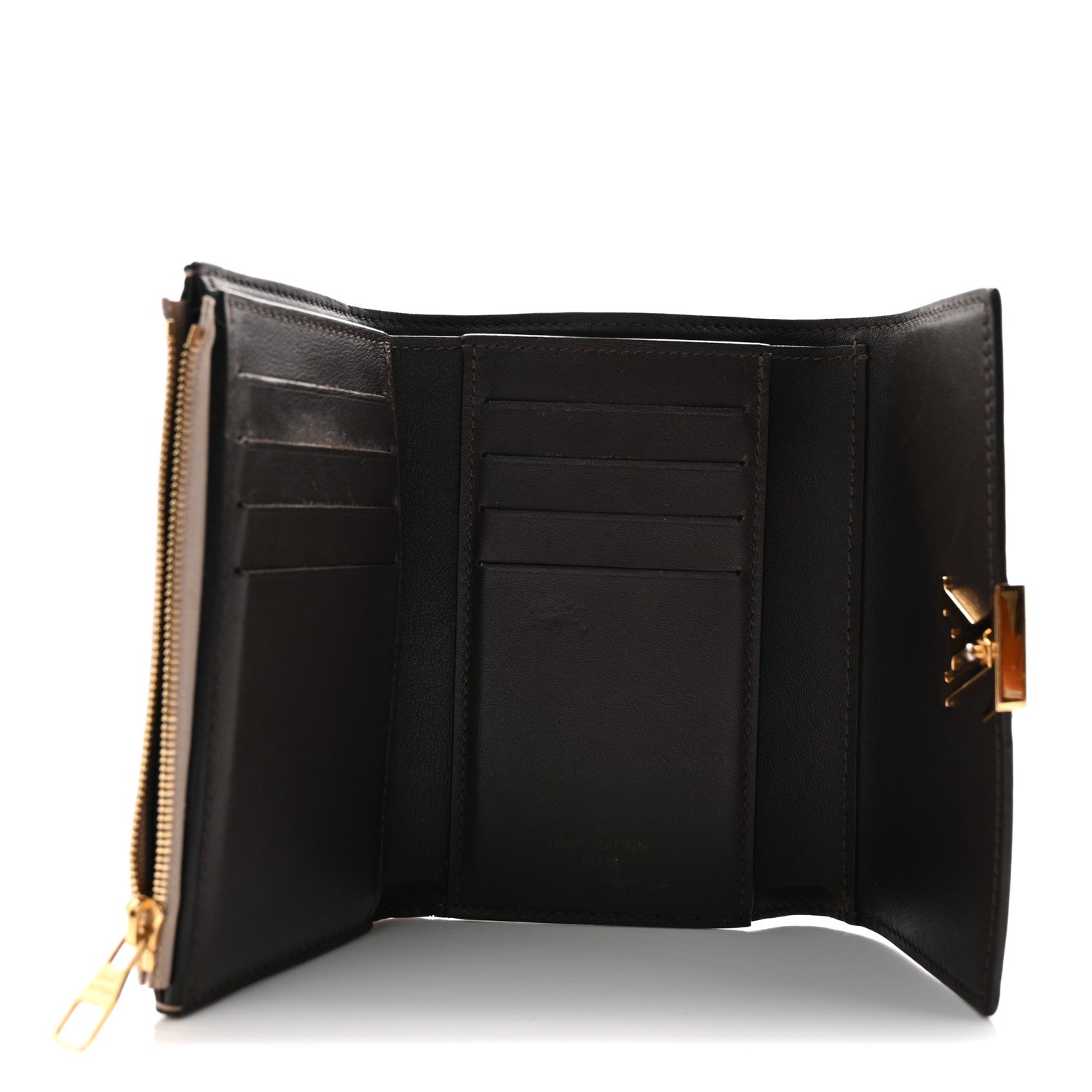 Taurillon Capucines Compact Wallet Galet