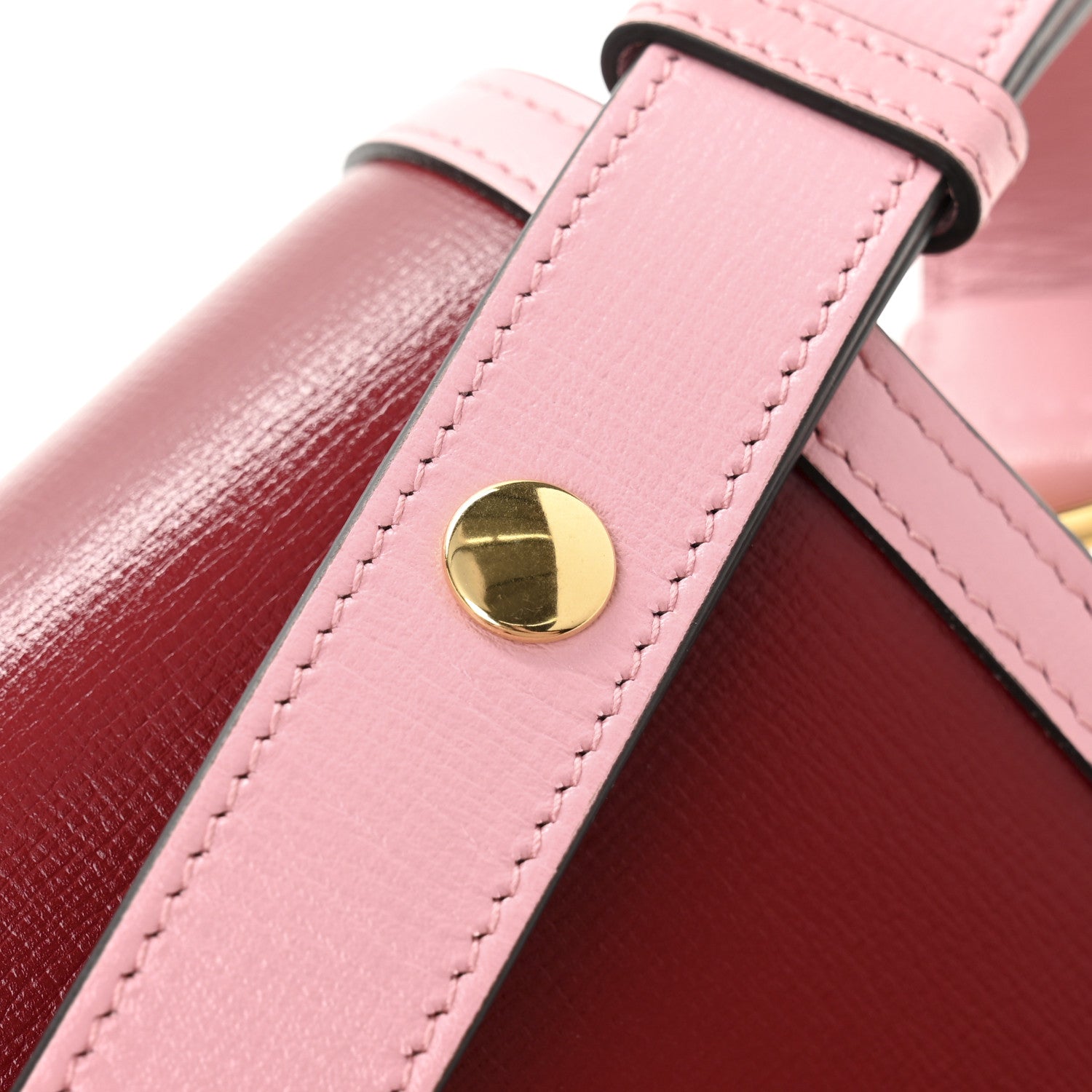 Azalea Calfskin Horsebit 1955 Shoulder Bag New Cherry Red Wild Rose