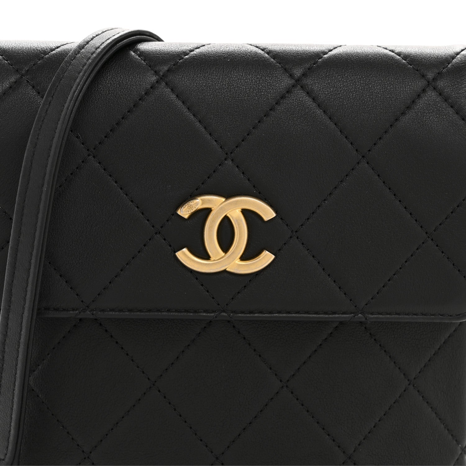 Calfskin Quilted Pearl Small About Pearls Hobo Bag Black