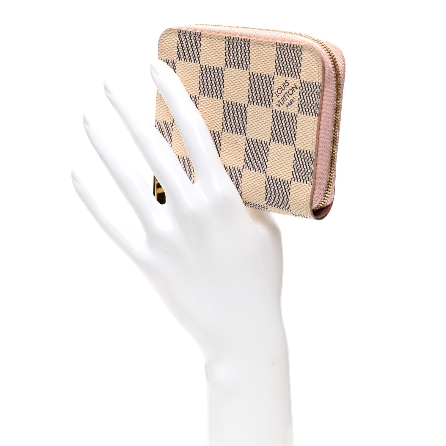 Damier Azur Zippy Coin Purse Rose Ballerine