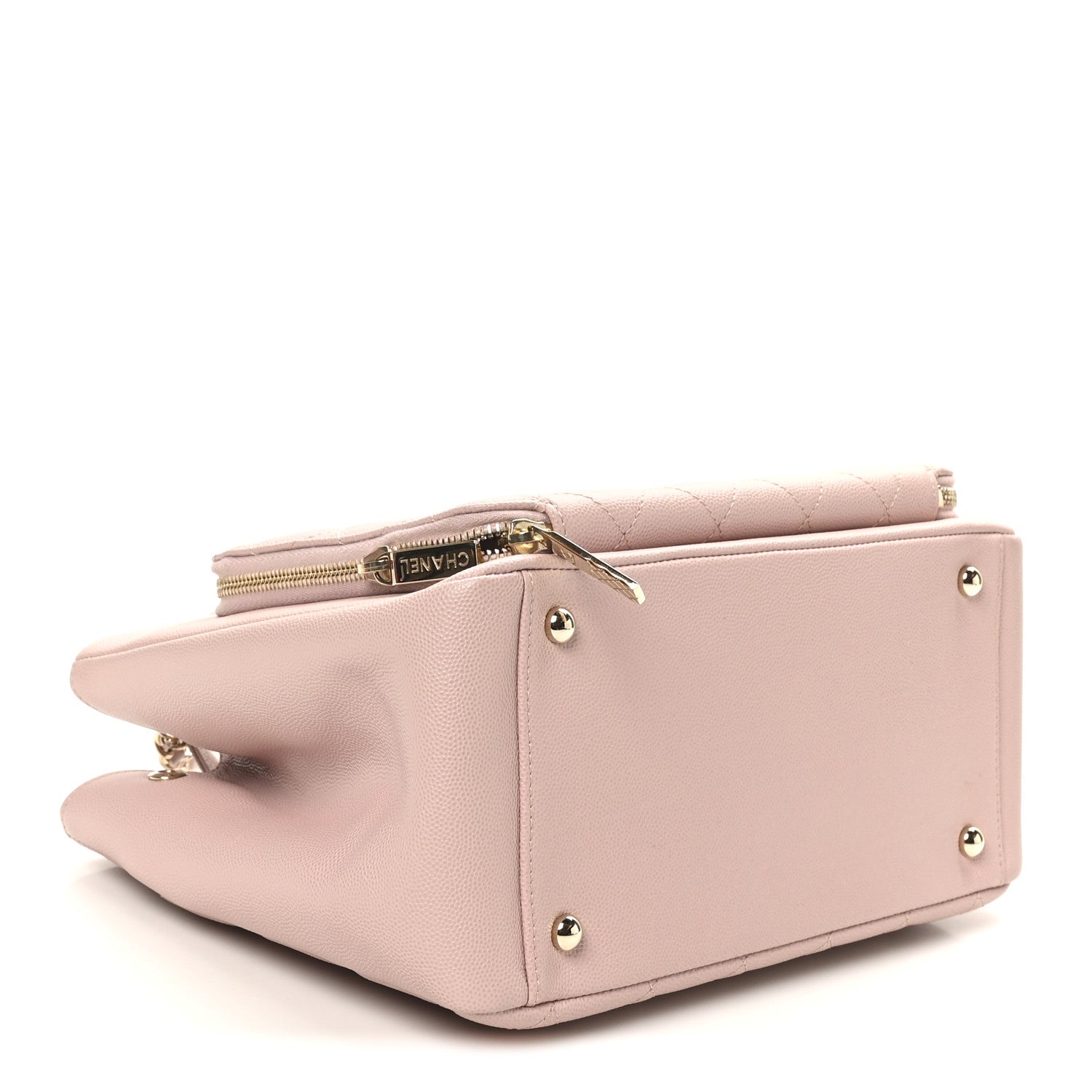 Caviar Quilted Small Business Affinity Shopping Bag Light Pink